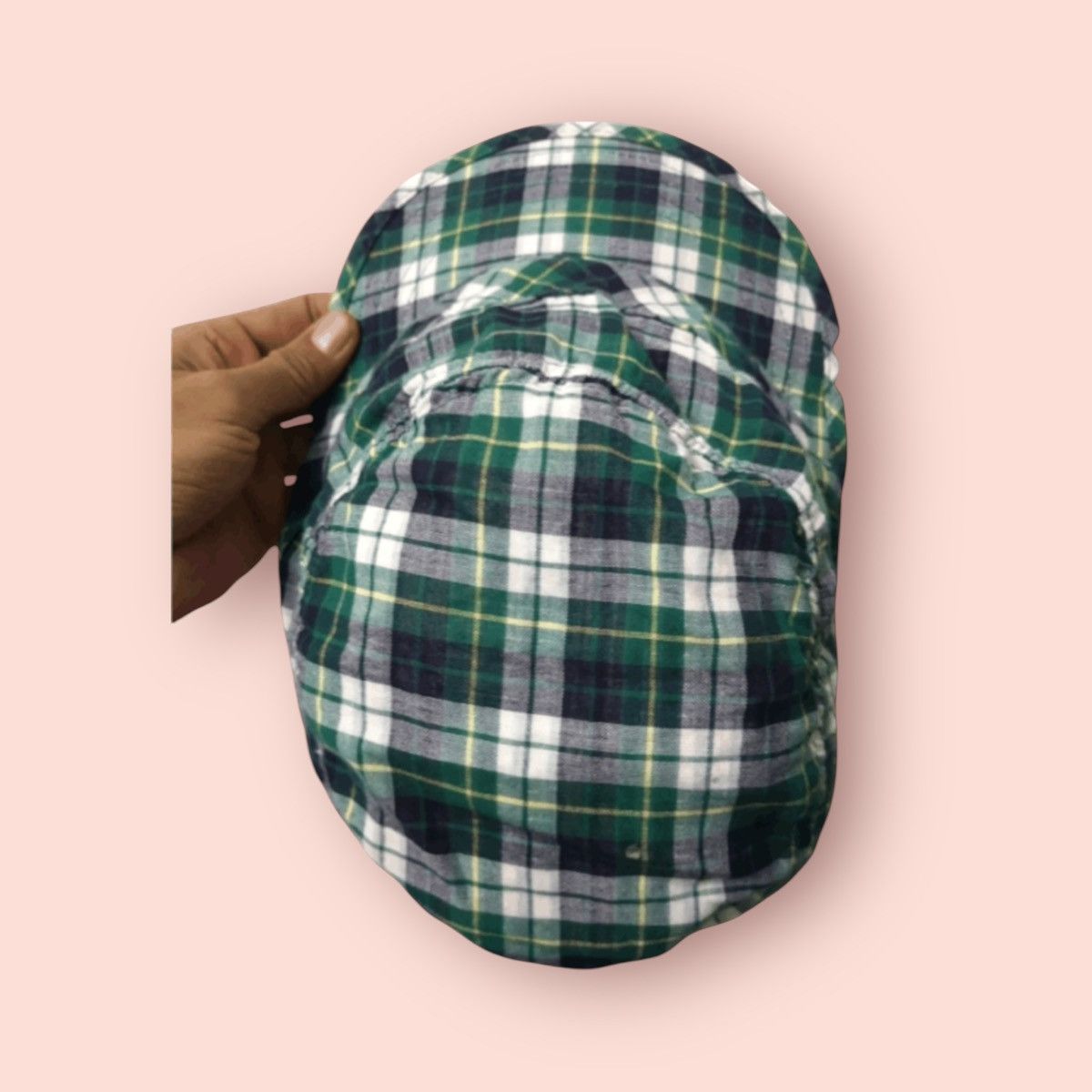 Japanese Brand VINTAGE UNIQLO GREEN PLAID ARMY CADET HAT Size ONE SIZE - 6 Thumbnail