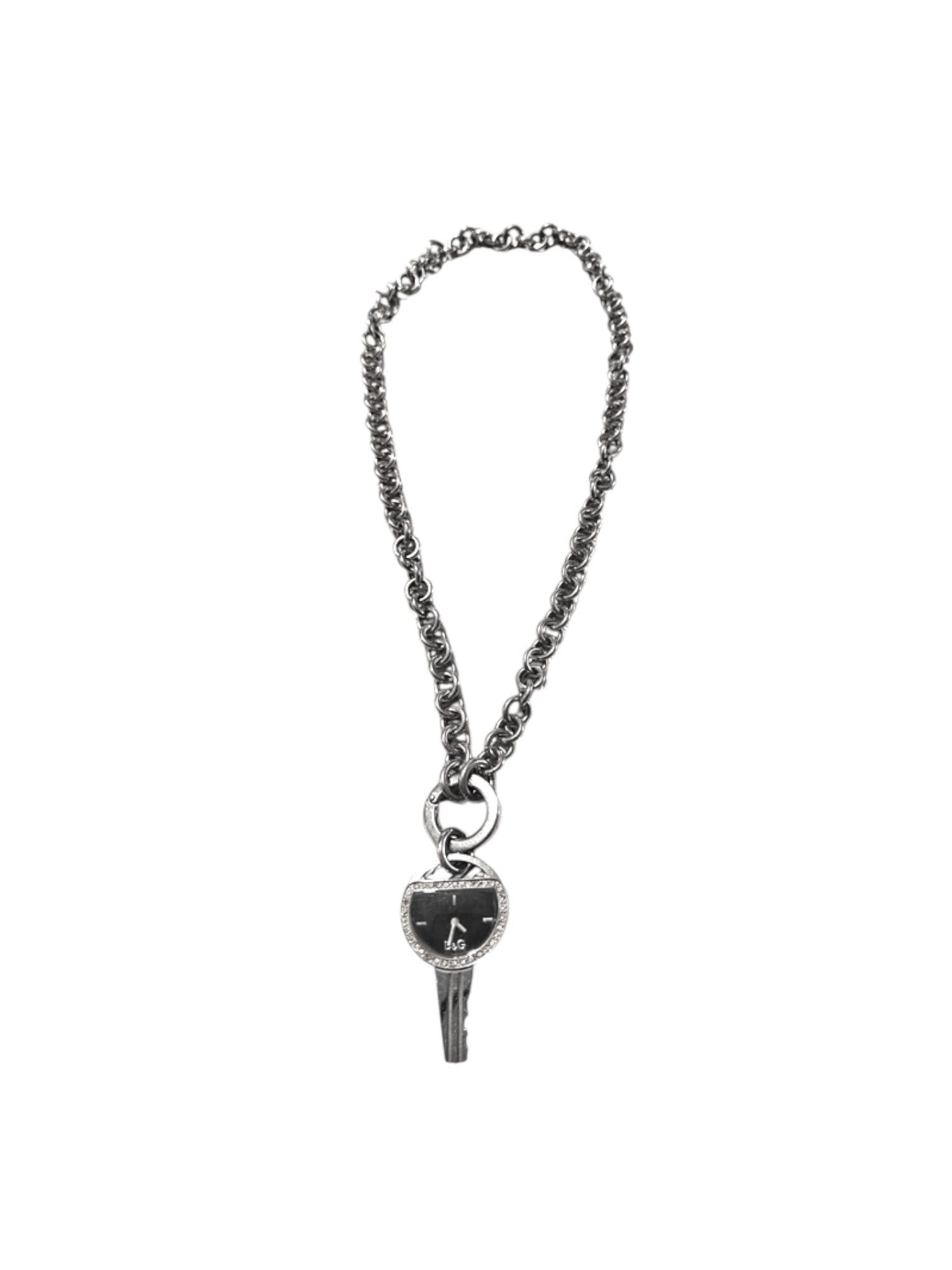 Dolce & Gabbana D&G Key Pendant Watch Necklace with Crystal Bezel, 2000s Size ONE SIZE - 1 Thumbnail