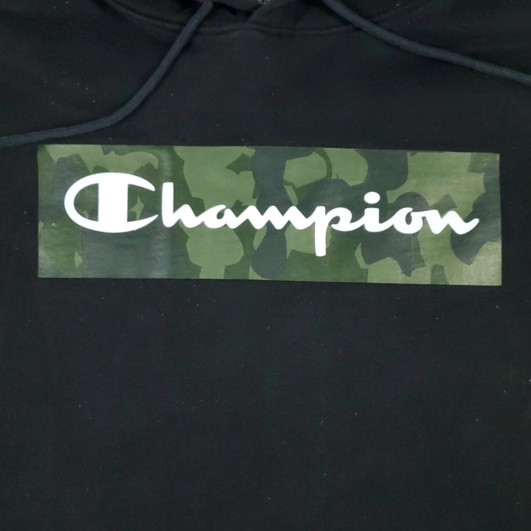 Champion VINTAGE Champion Hoodie Pullover Mens Medium Black Casual Sweater Sweatshirt Fall Winter Outdoor Sports Size US M / EU 48-50 / 2 - 2 Thumbnail