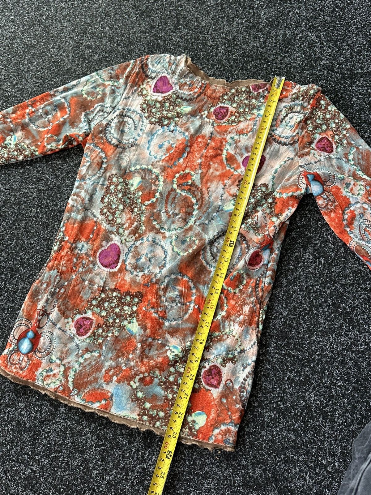 Designer × Japanese Brand 🚨 Save The Queen Jean Paul Gaultier STYLE! MeshBlouses Size M / US 6-8 / IT 42-44 - 9 Thumbnail