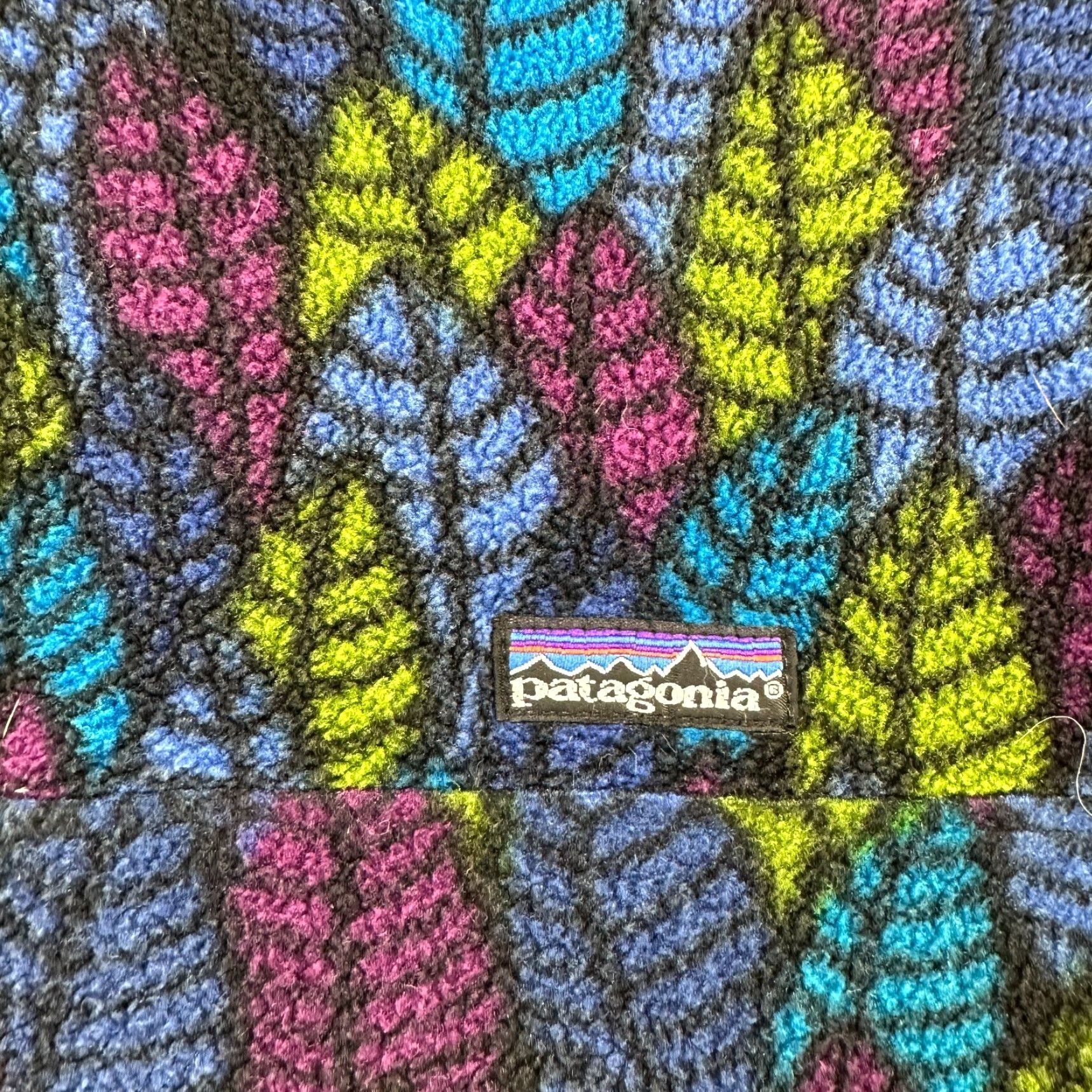 Patagonia VINTAGE Patagonia Pullover Sweatshirt Mens XL Blue Fleece Snap Synchilla Leaf Print USA 90s Hoodie? Size US XL / EU 56 / 4 - 5 Thumbnail