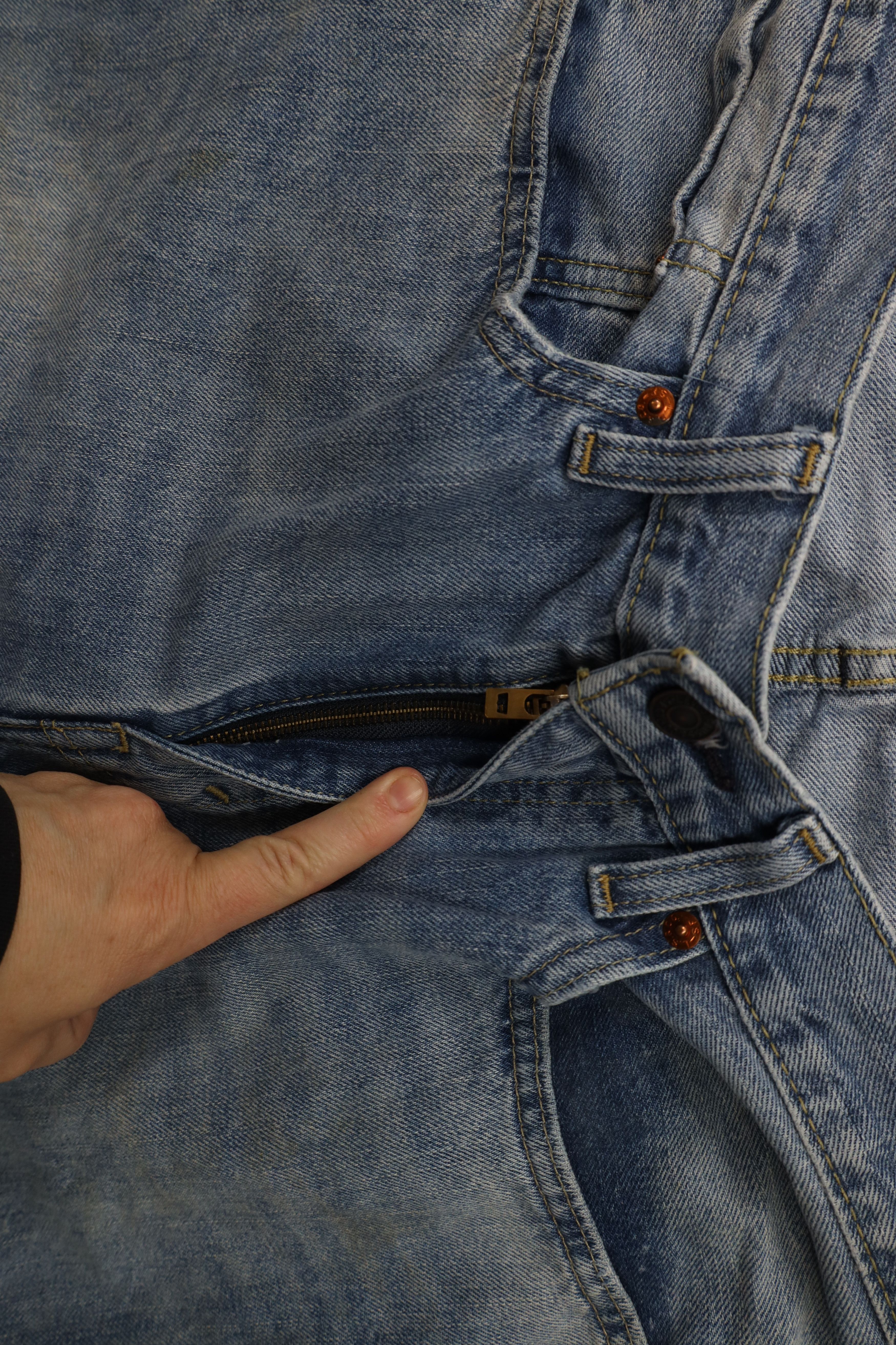 Levi's × Vintage Vintage Y2K Levis 505 Regular Straight Leg Denim Jeans Size US 34 / EU 50 - 8 Thumbnail