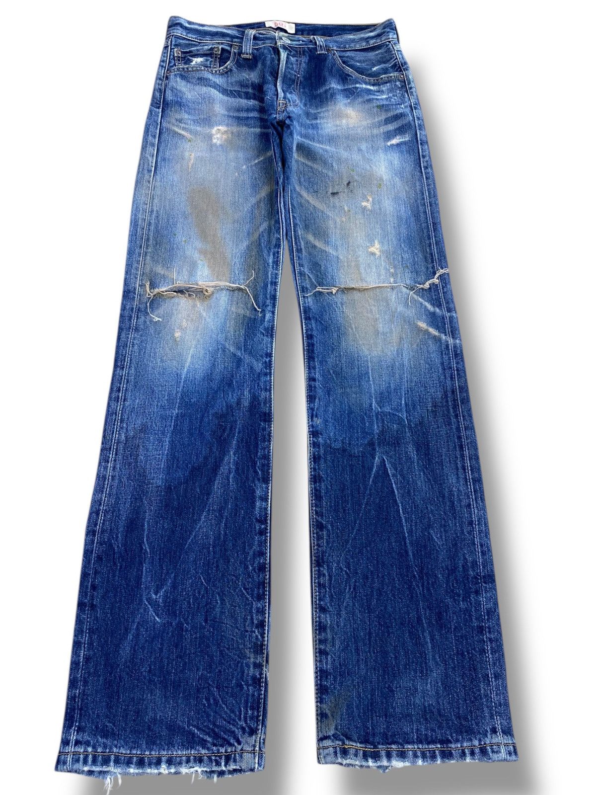 Levi's Levi’s 501 Mud Wash Whiskered Style Straight Leg Jeans Size US 30 / EU 46 - 1 Thumbnail