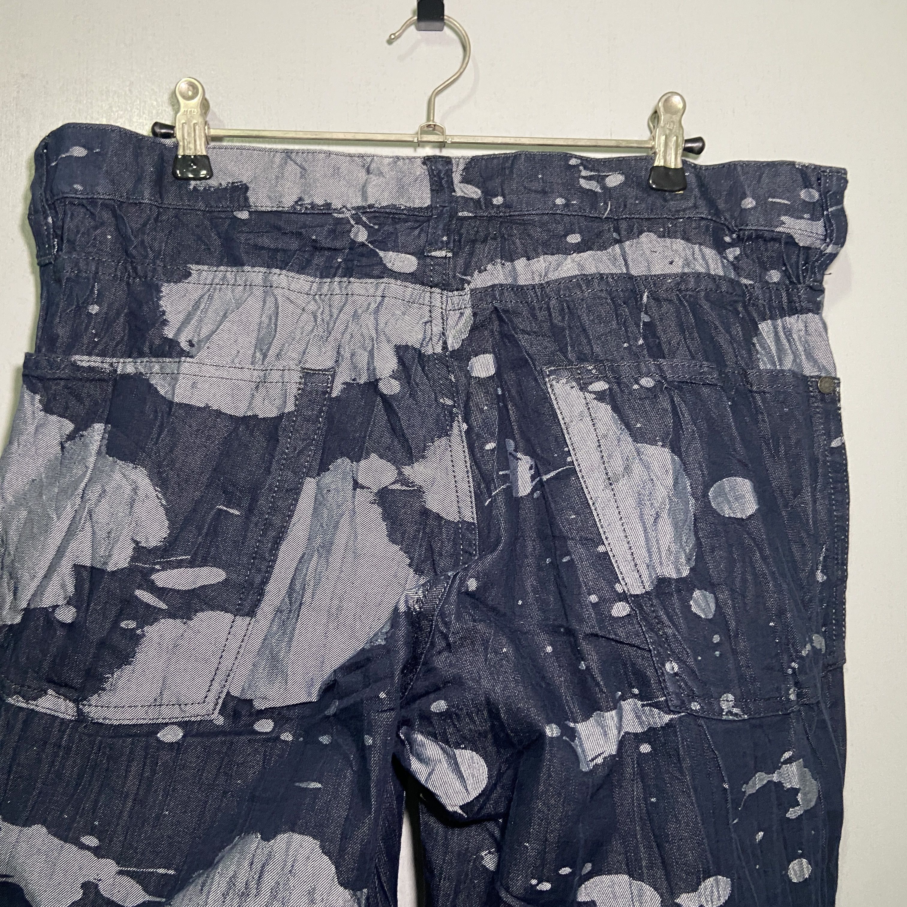 Issey Miyake Issey Miyake Men Paint Splatter Crinkle Denim SS2005 Jeans Size US 36 / EU 52 - 7 Thumbnail