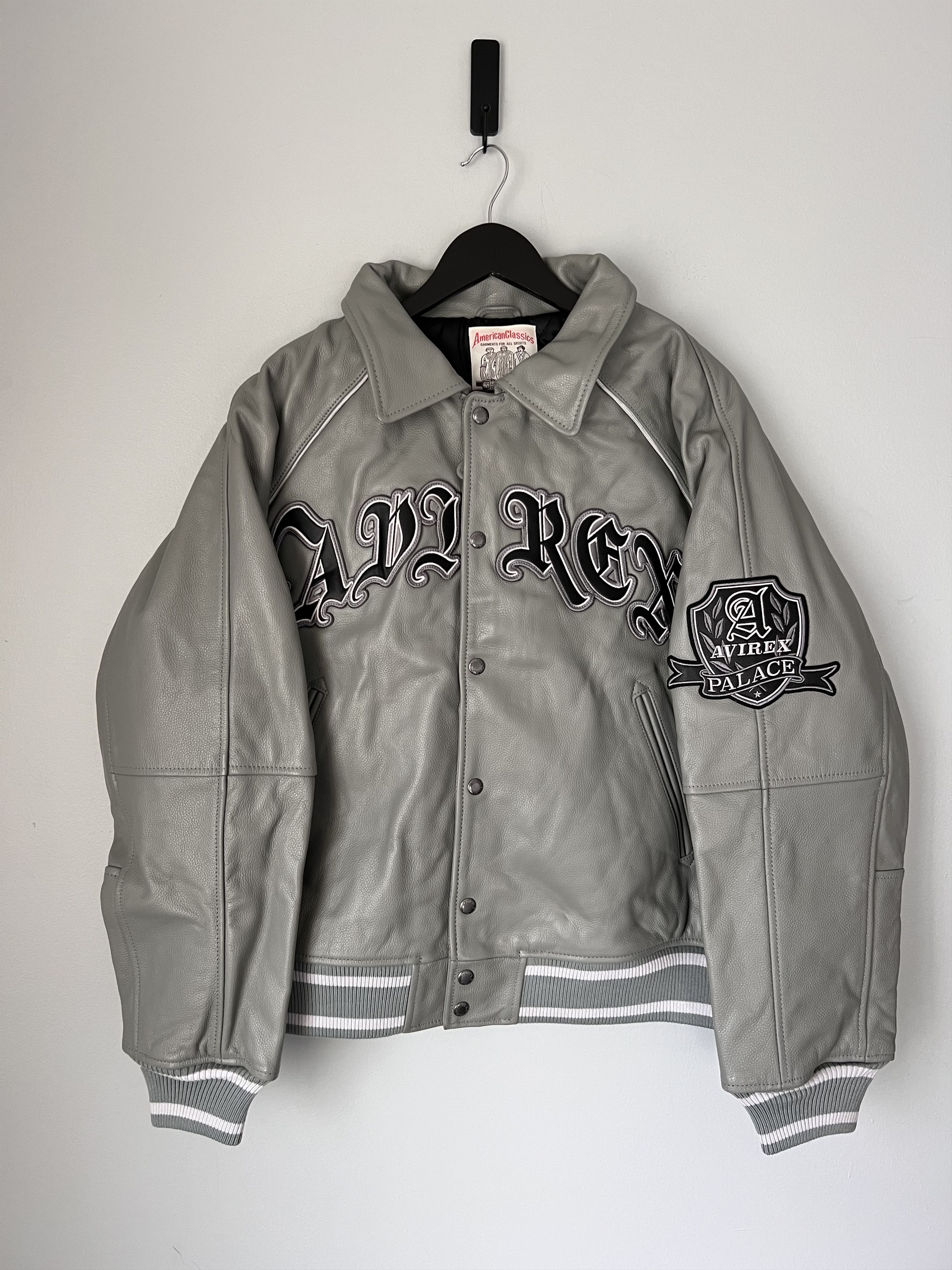 Avirex × Palace Palace Avirex Leather Jacket in Grey Size US L / EU 52-54 / 3 - 4 Thumbnail