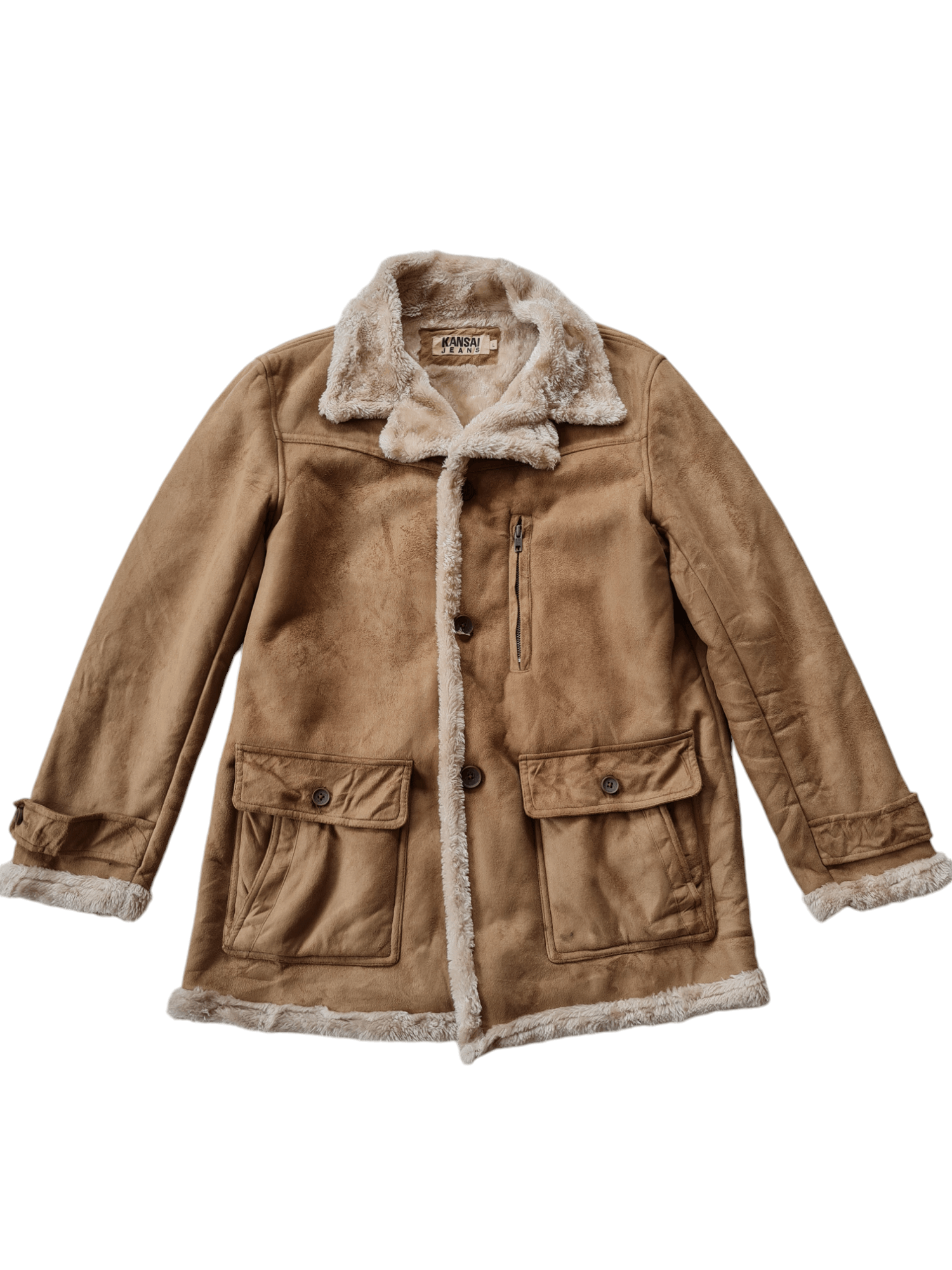Japanese Brand × Kansai Yamamoto Vtg Sherling Winter Jacket Kansai Yamamoto Size US L / EU 52-54 / 3 - 3 Thumbnail