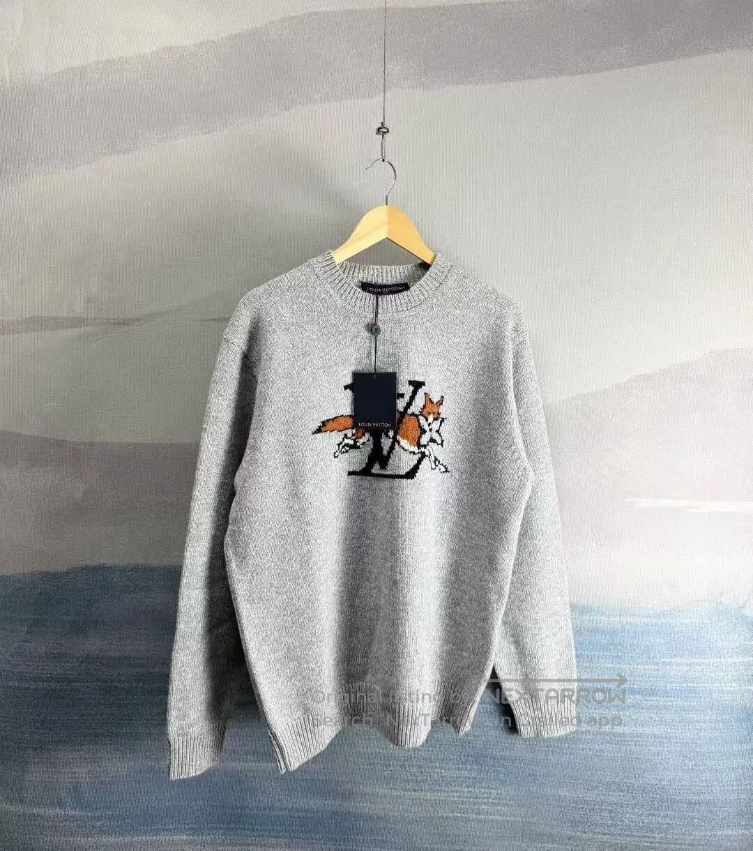 Other Louis Vuitton Gray Fox Pattern Cashmere Sweater. Size US M / EU 48-50 / 2 - 1 Thumbnail