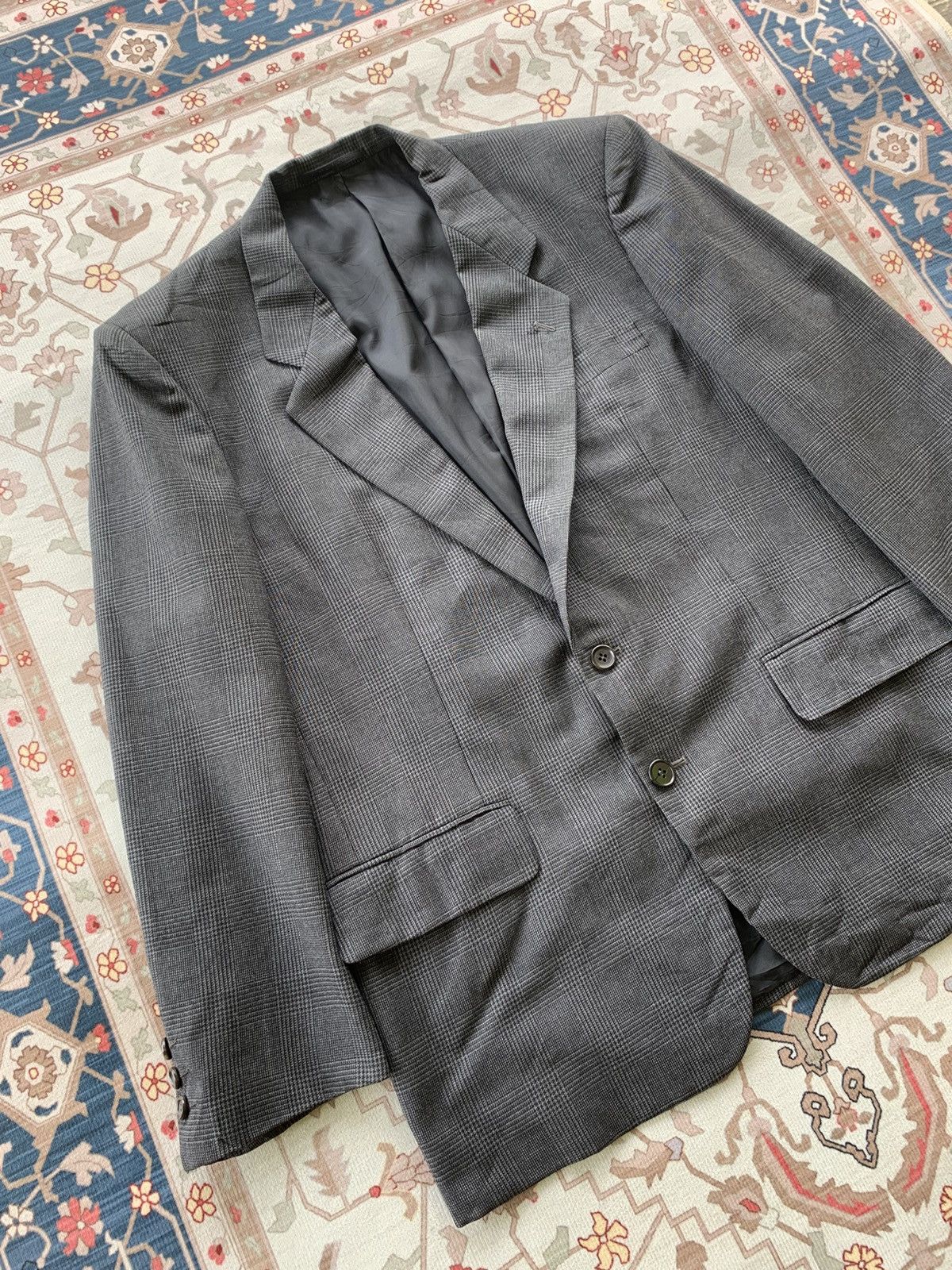 Rei Kawakubo ARCHIVE ! AD1988 COMME des GARCONS HOMME GLENCHECK WOOL COAT Size US M / EU 48-50 / 2 - 2 Thumbnail