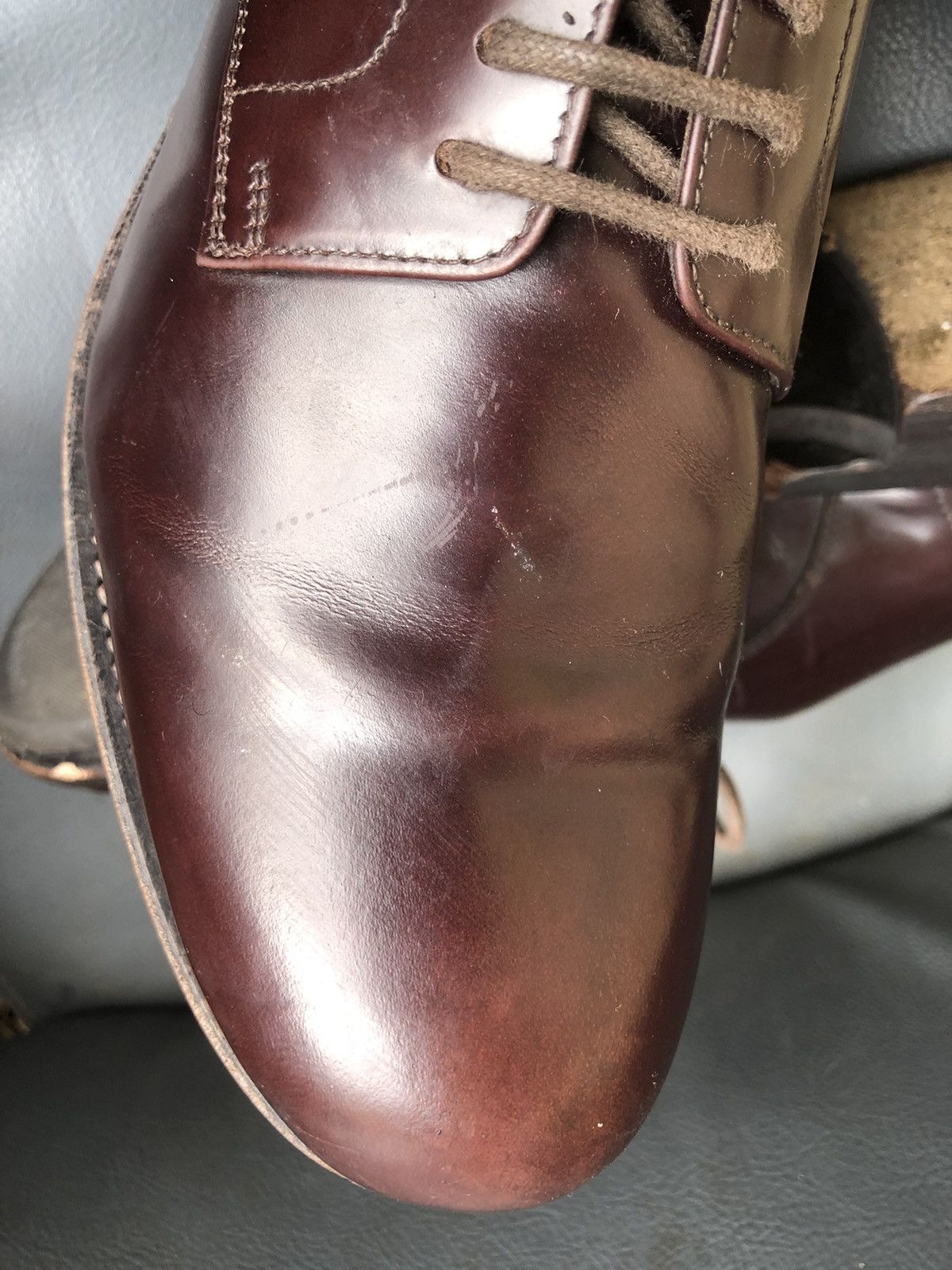 Prada PRADA Brown Leather Men’s Derby Dress shoes Size 7.5 Size US 7.5 / EU 40-41 - 16 Thumbnail