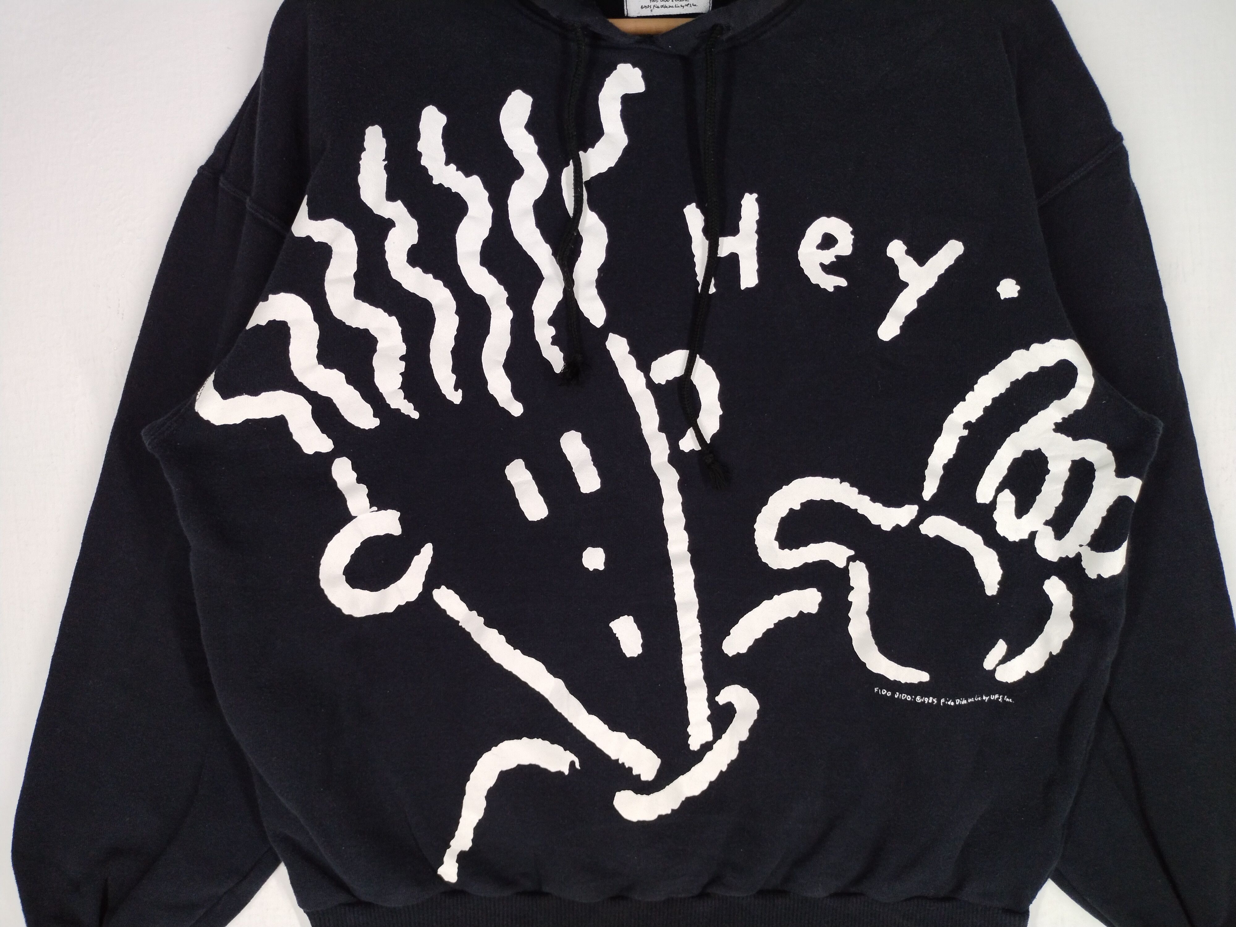 Vintage Vintage 80's Hey! Fido Dido 1985 by UFS Big Logo Sweatshirt Size US L / EU 52-54 / 3 - 8 Thumbnail