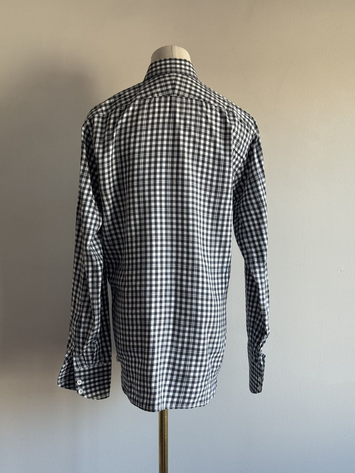 Tom Ford TOM FORD black and white plaid button down shirt 38/15 Size US S / EU 44-46 / 1 - 3 Thumbnail