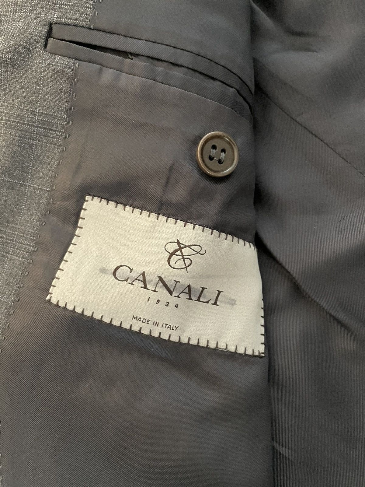Canali Subtle Check Wool Suit Size 42L - 10 Thumbnail