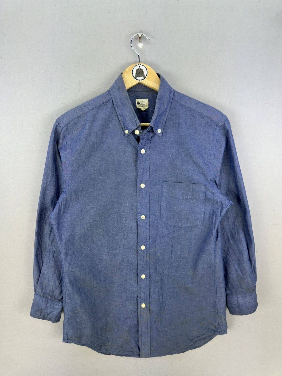 Japanese Brand J. Crew Distressed Plain Flannel Shirt Size US M / EU 48-50 / 2 - 1 Thumbnail