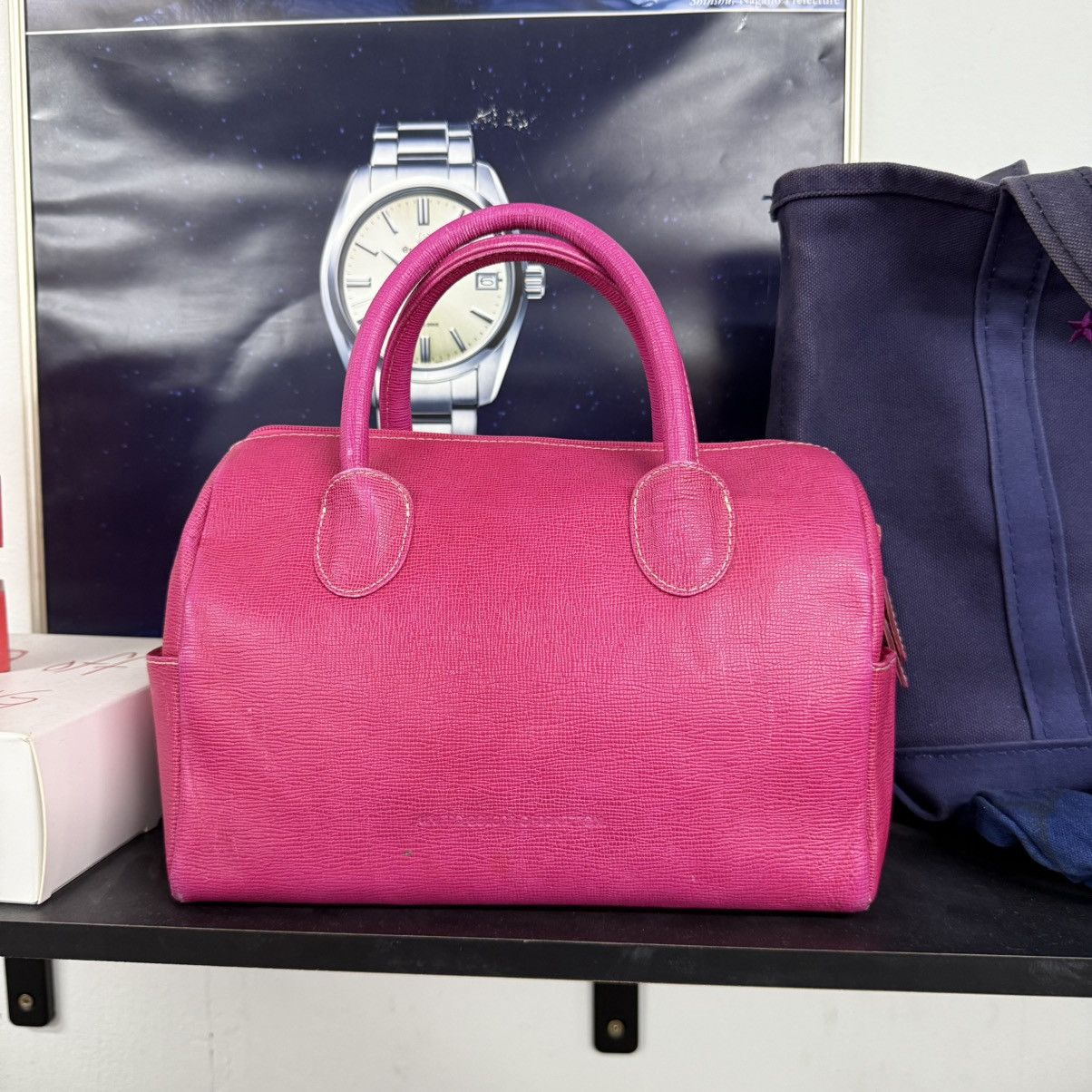 United Colors Of Benetton United Colours Of Benetton Pink Boston Handbag Size ONE SIZE - 1 Thumbnail