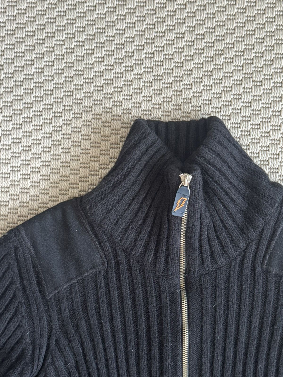 Walter Van Beirendonck 90s W&LT Zip Knit Sweater – Black Wool Blend Size US M / EU 48-50 / 2 - 3 Thumbnail