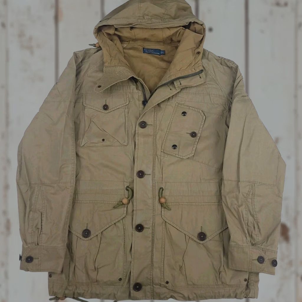 Polo Ralph Lauren Vintage Polo Ralph Lauren Utility Parka Jacket Rare Tan Tech Field Outdoors RL Size US L / EU 52-54 / 3 - 1 Thumbnail