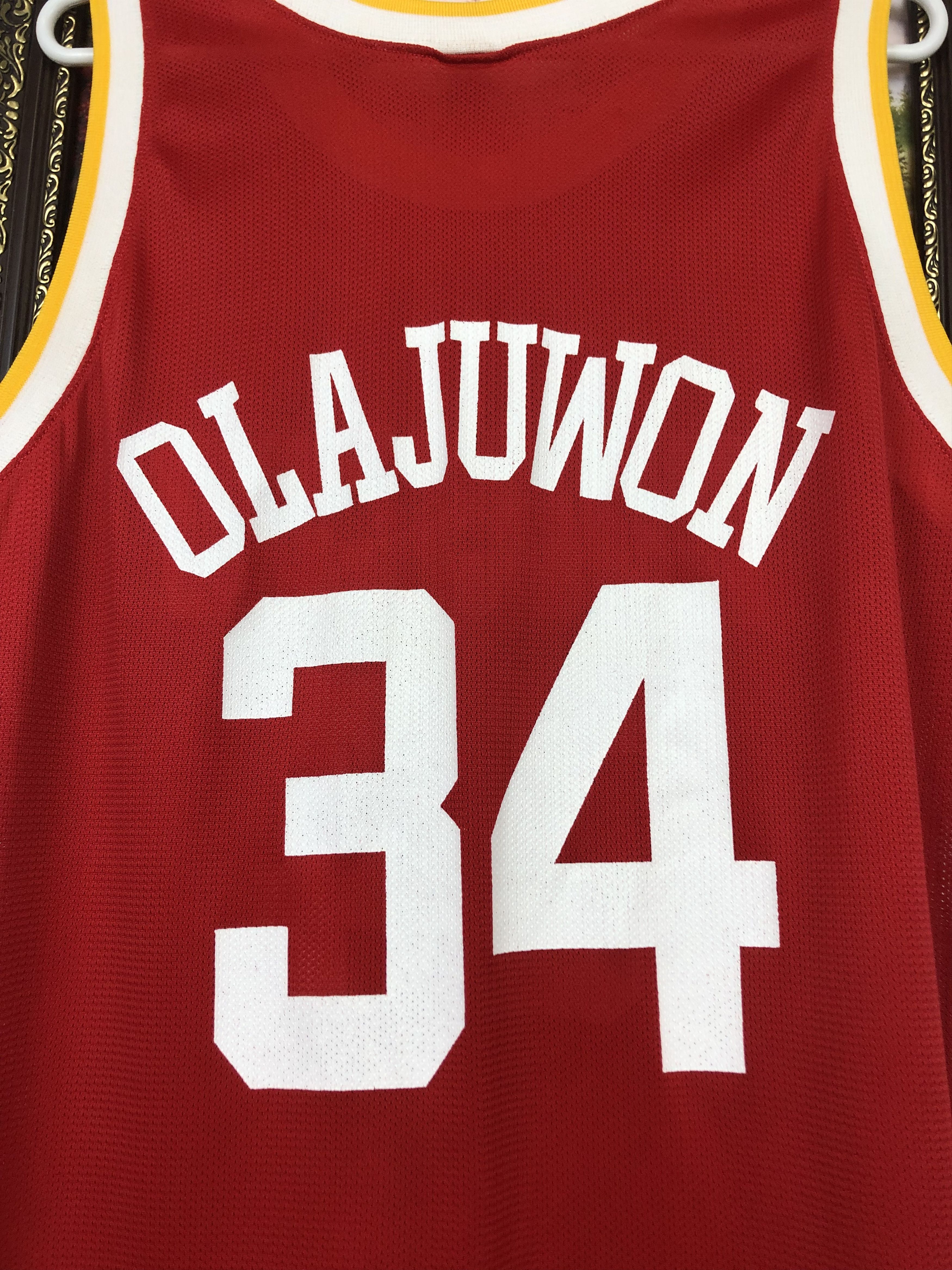 Champion Vintage 90's Champion Houston Rockets Hakeem Olajuwon Jersey Size US XL / EU 56 / 4 - 9 Thumbnail