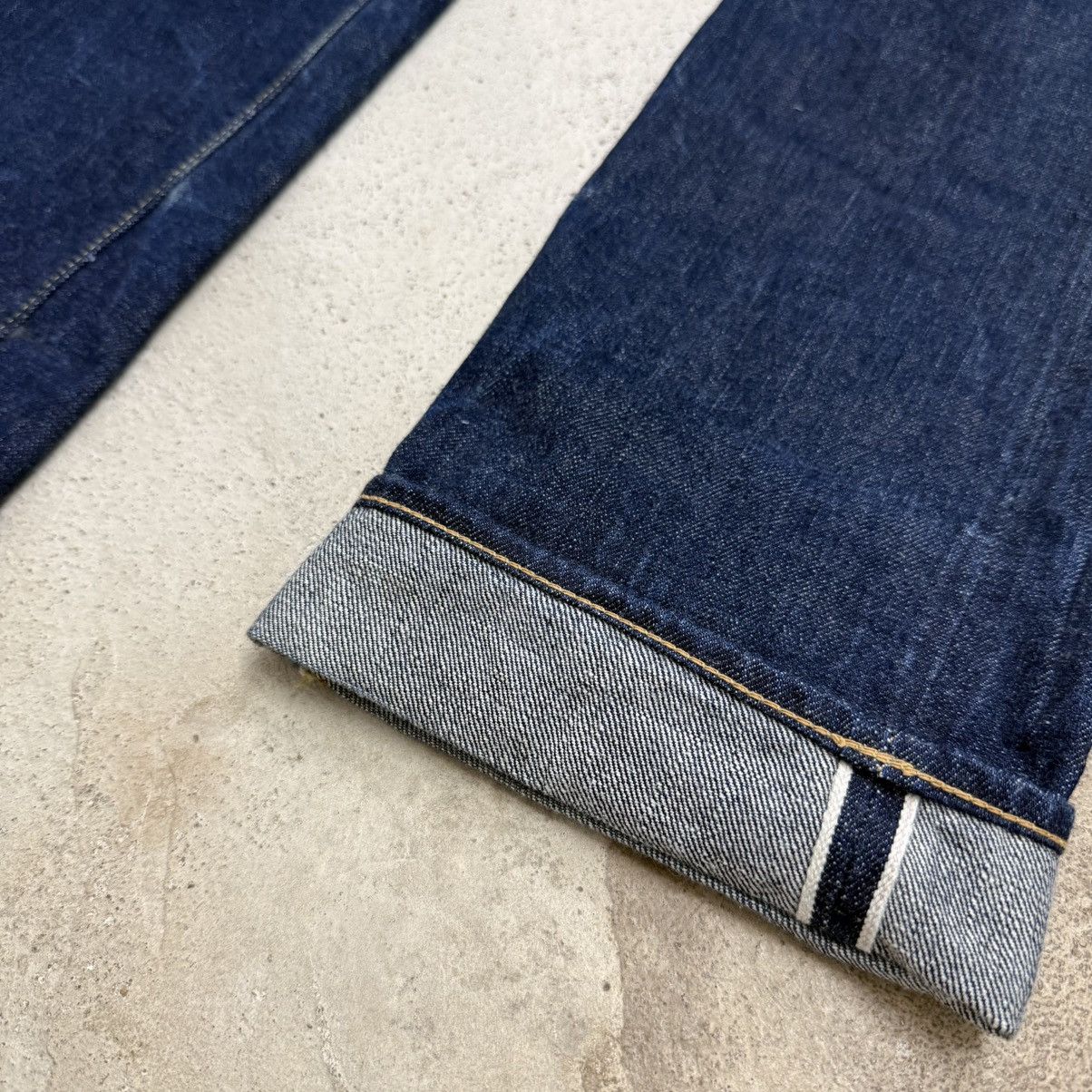 Full Count & Co. Selvedge Full Count Distress Indigo Chainstitch Denim Pants Size US 30 / EU 46 - 6 Thumbnail