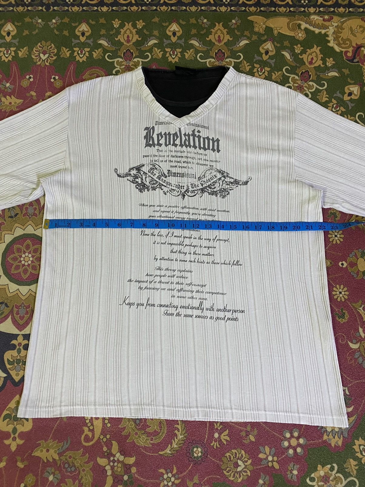 Japanese Brand Japanese Natural Clotnes Style Double Layer Poem T-Shirt Size US L / EU 52-54 / 3 - 9 Thumbnail