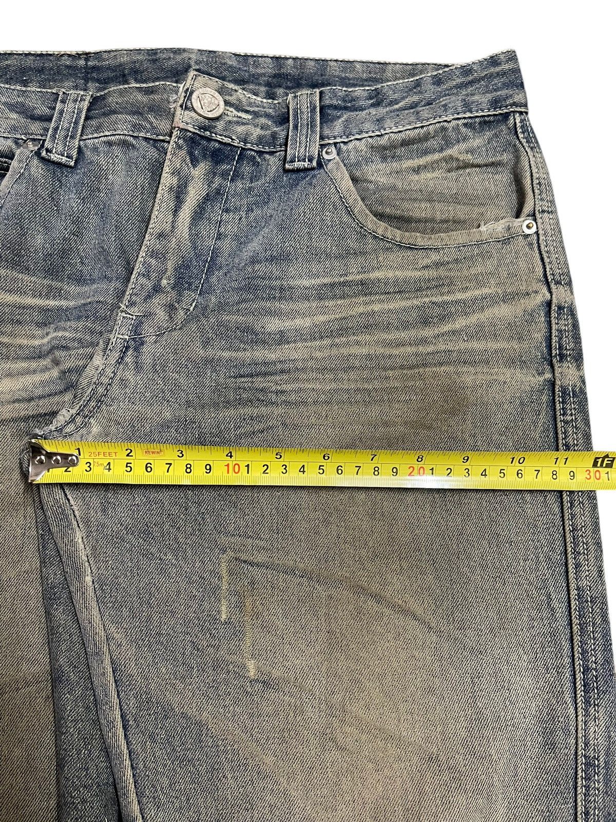14th Addiction Vintage Japanese Brand Mud Wash Style Distress Jeans Size US 34 / EU 50 - 14 Thumbnail