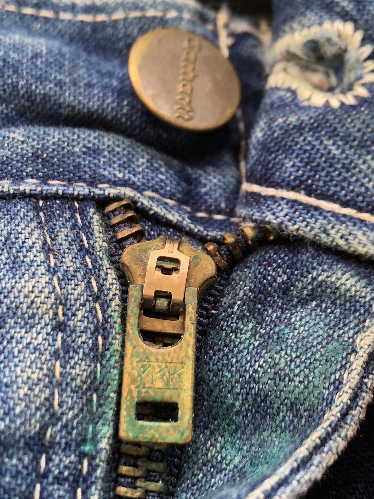 Carhartt × Vintage 🔥Vintage Carhartt Denim Double Knee Work Pants Size US 38 / EU 54 - 5 Thumbnail