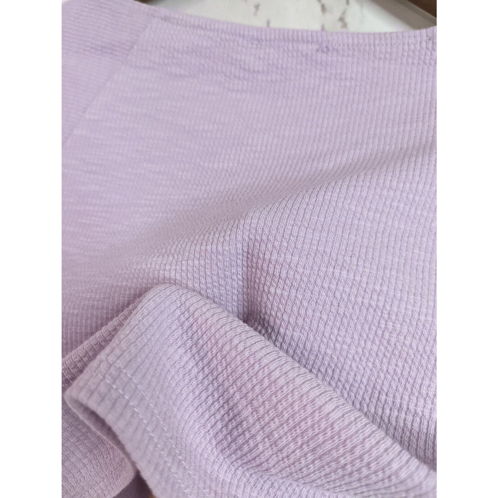 Zara Zara Crop Top Women Large Purple Ribbed Sweetheart Size L / US 10 / IT 46 - 8 Thumbnail