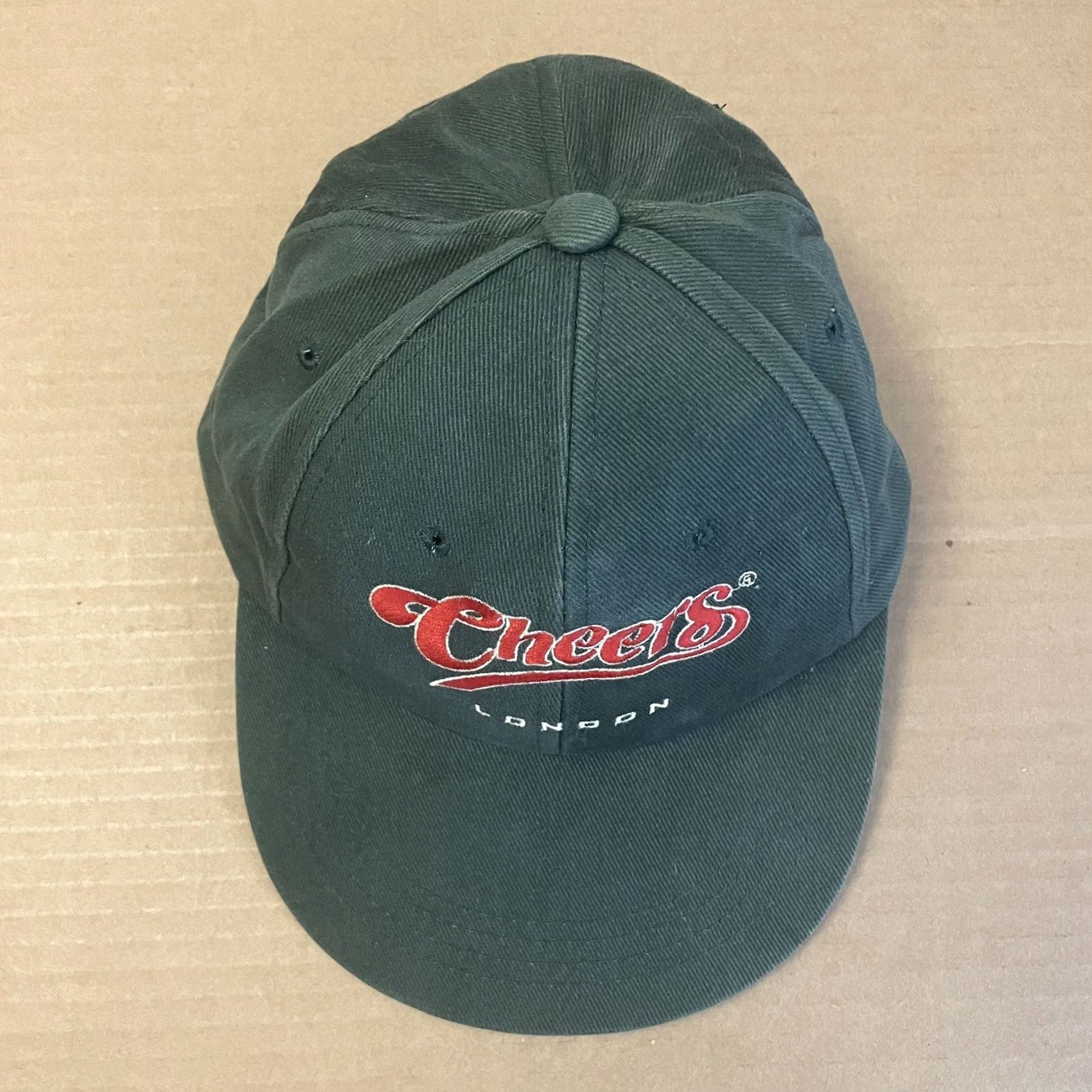 Vintage VINTAGE Cheers London Hat Cap Strap Back Adult Green OS TV Show Stretch Mens Hat Size ONE SIZE - 3 Thumbnail
