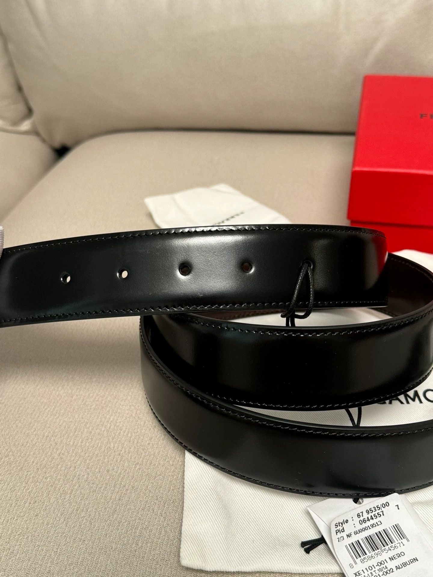 Salvatore Ferragamo Ferragamo men's black & brown reversible leather belt 100cm Size ONE SIZE - 5 Thumbnail