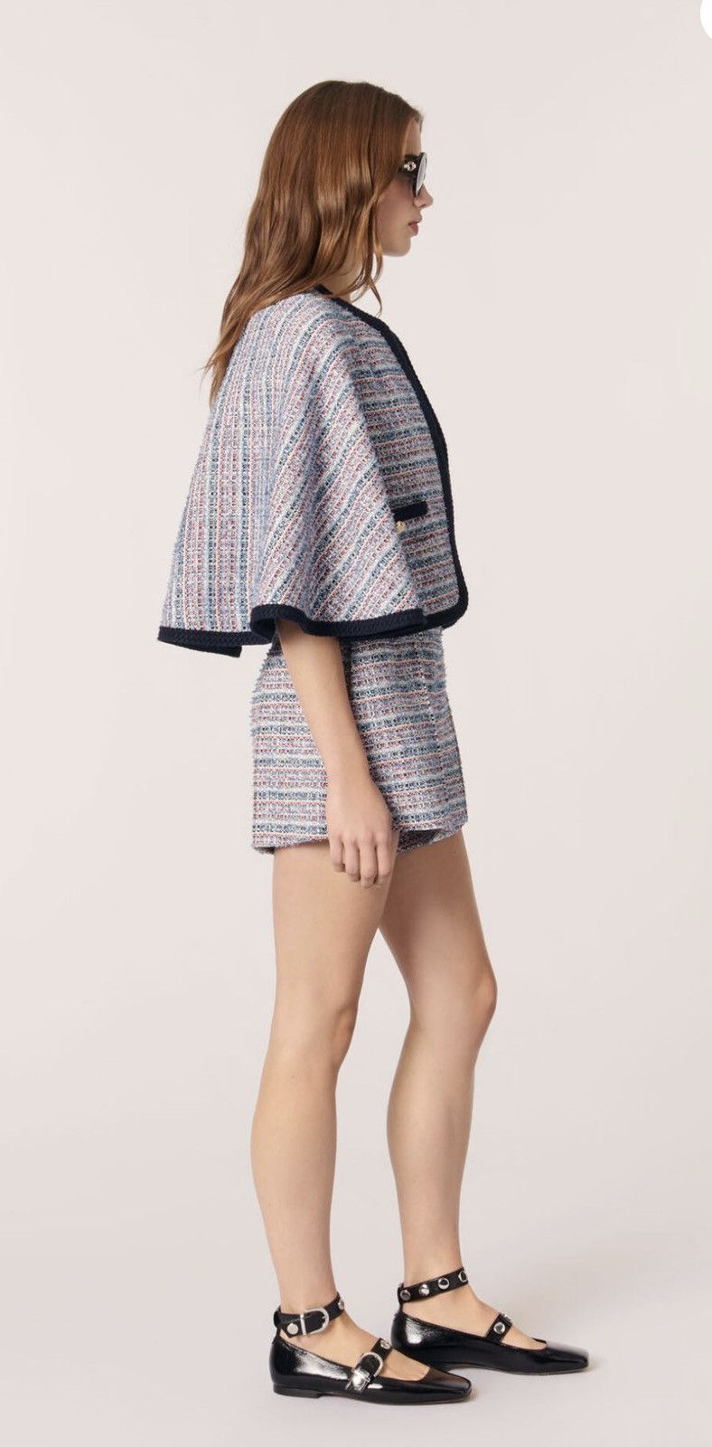 Maje New Maje Tweed cape with contrasting trim Size M / US 6-8 / IT 42-44 - 5 Thumbnail