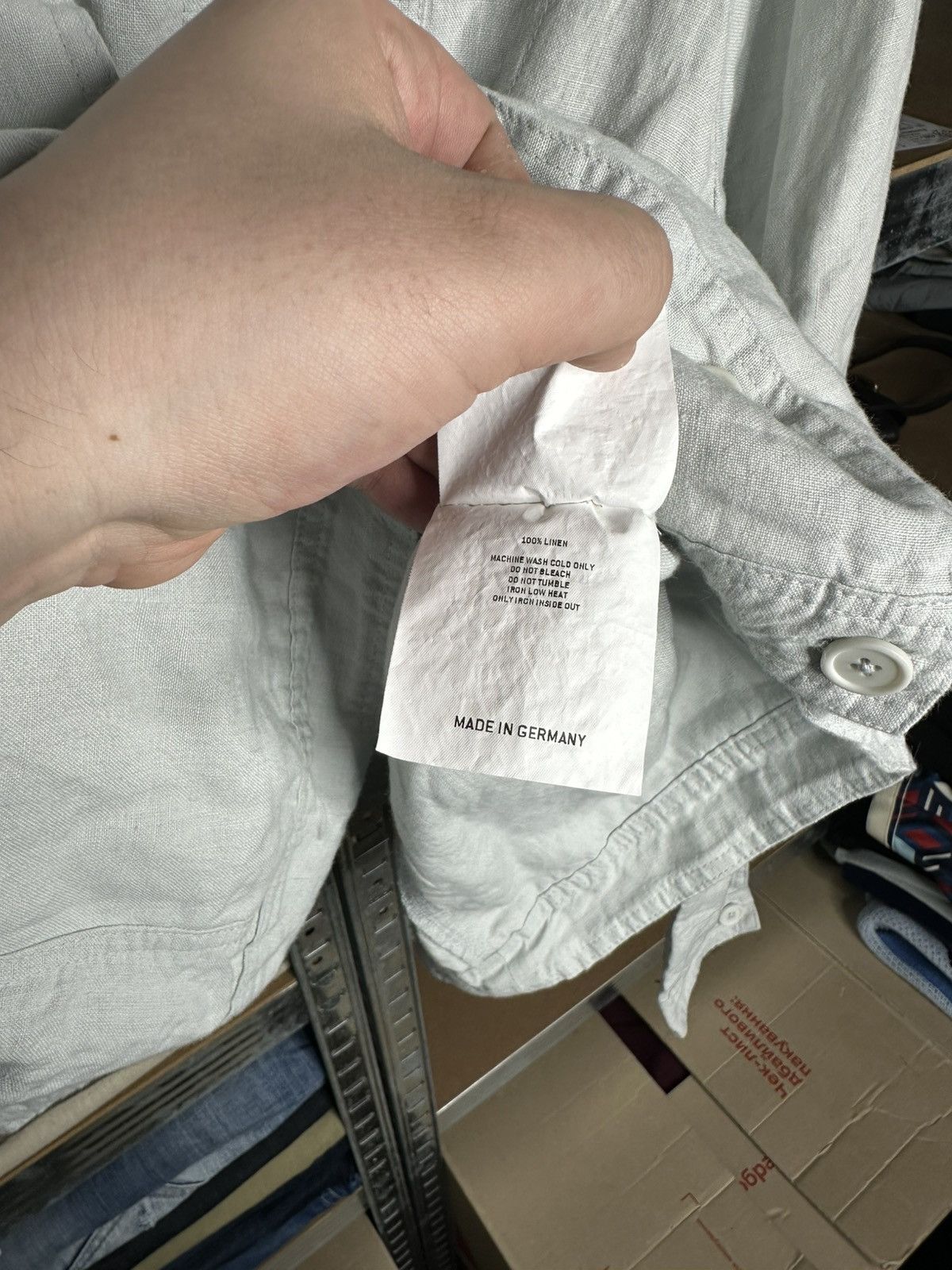 Rundholz Rundholz Black Label Light Grey 100% Linen Jacket Size L Size L / US 10 / IT 46 - 6 Thumbnail