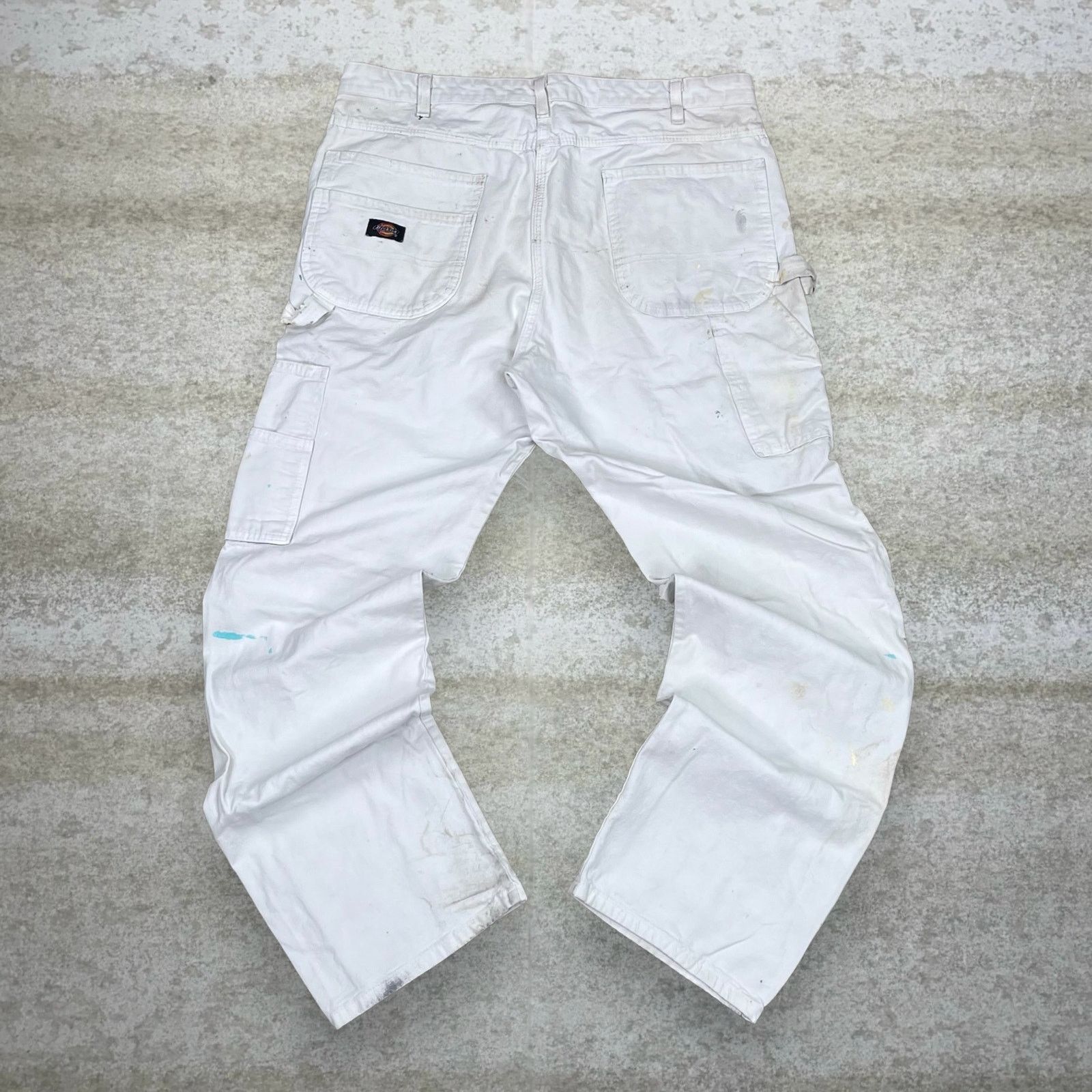 Dickies Vintage 90s Dickies Carpenter Pants 38x34 Baggy White Canvas Size US 38 / EU 54 - 1 Thumbnail