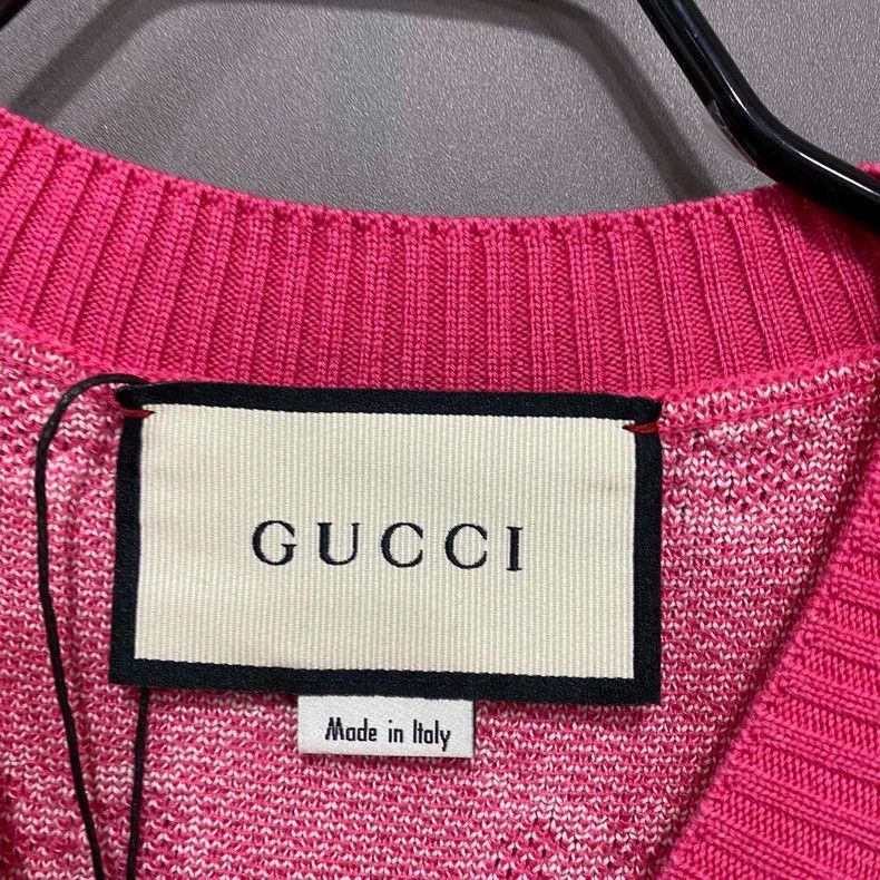 Gucci Pink Knit Short Sleeve Top by GUCCI-2505 Size XS / US 0-2 / IT 36-38 - 4 Thumbnail