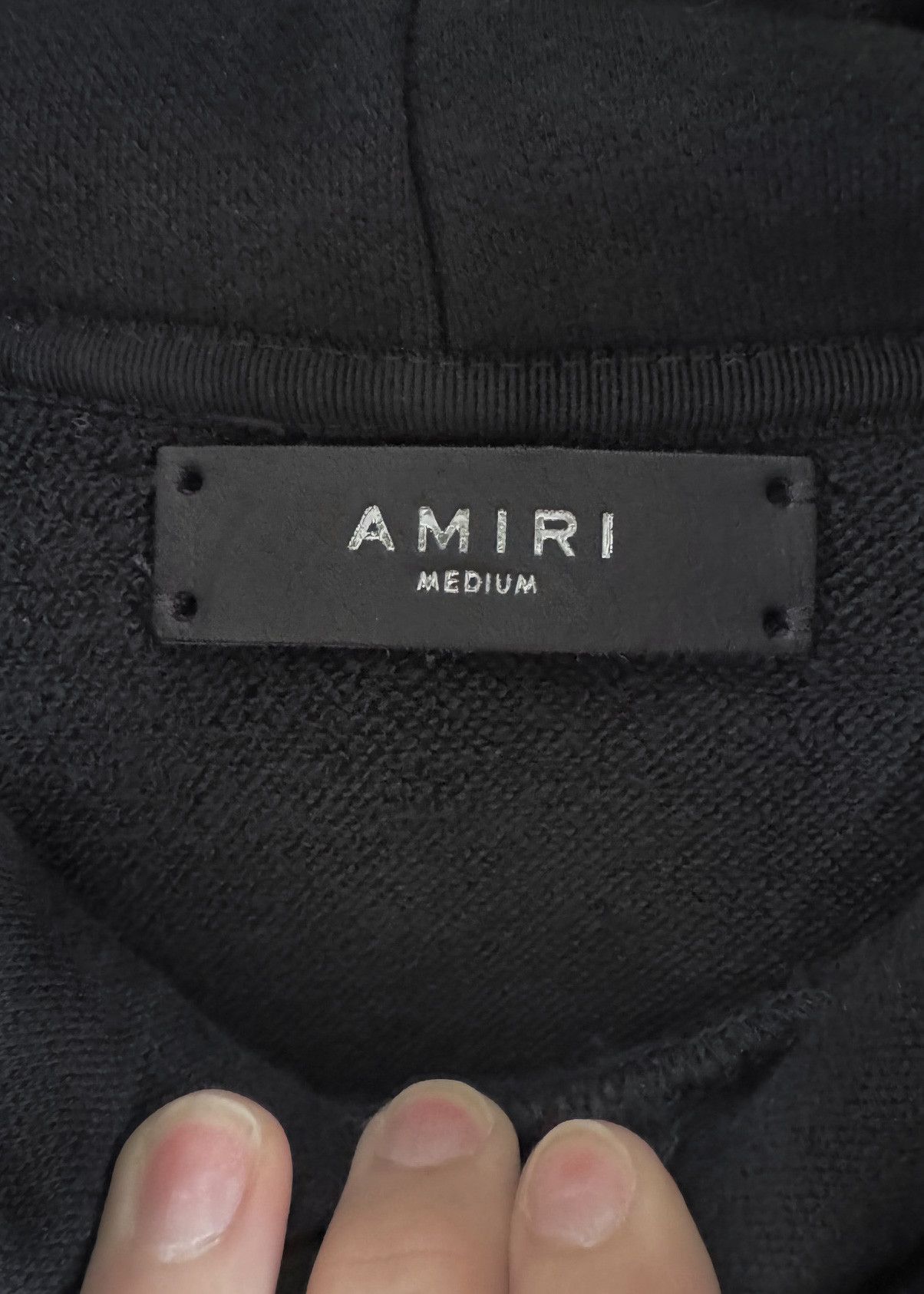 Amiri Amiri Black Small Logo Terrycloth Hoodie Size US M / EU 48-50 / 2 - 7 Thumbnail