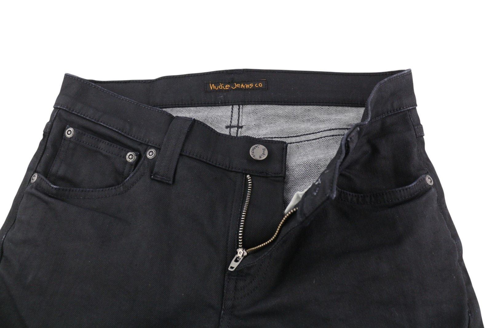 Nudie Jeans TIGHT LONG JOHN W28/L30 Throb Black Coated Jeans 83638 Size US 28 / EU 44 - 4 Thumbnail