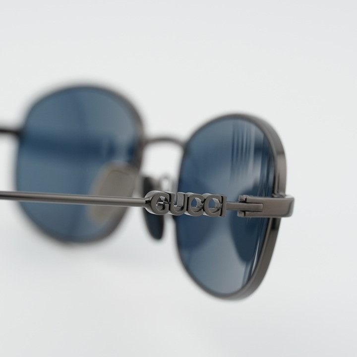 Gucci Gucci GG1940S 001 Sunglasses Ruthenium Rectangle Frame, Blue Size ONE SIZE - 7 Thumbnail