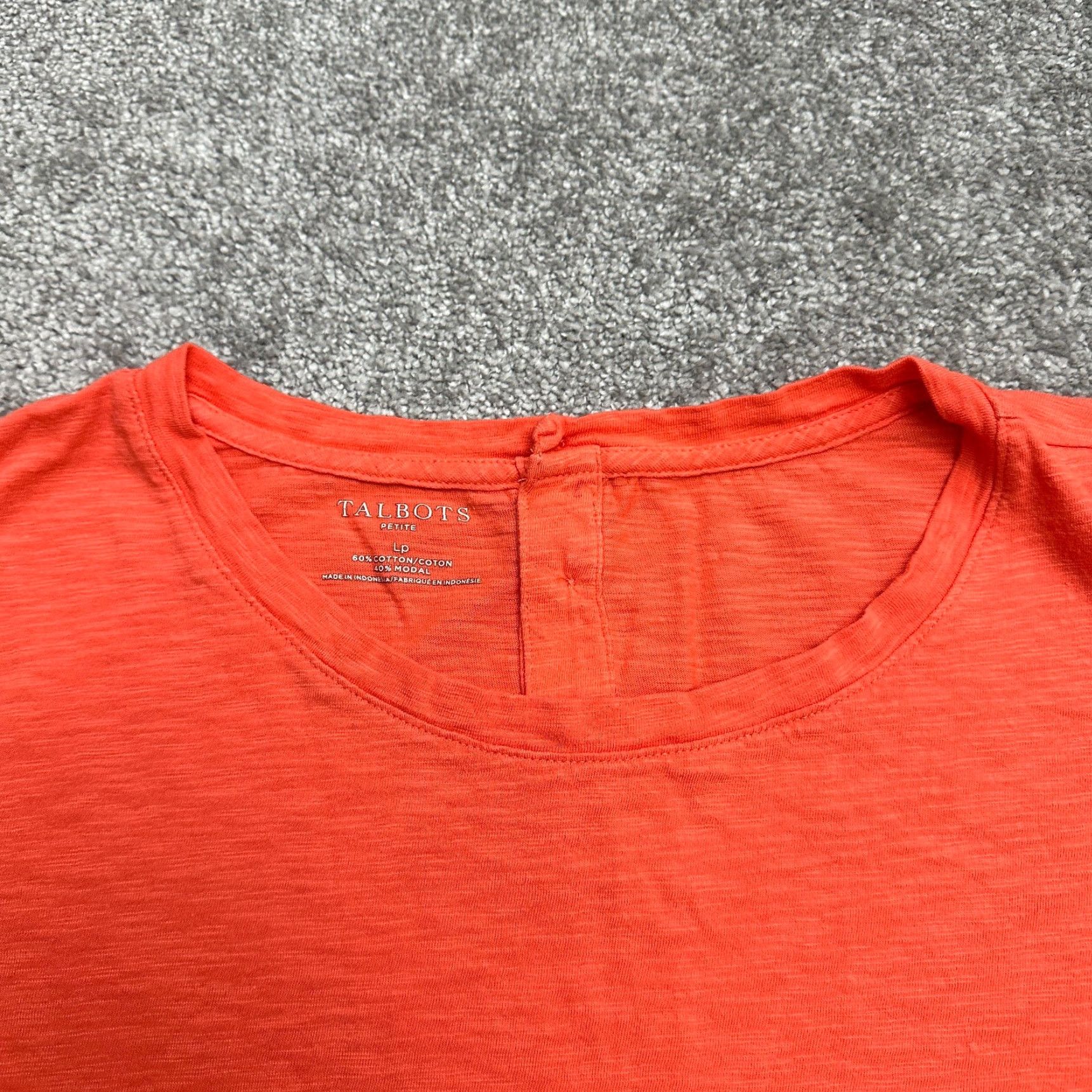 Talbots Talbots Petite T-Shirt Shirt Womens L Orange Round Neck Short Sleeve Basic Everyday Casual Size L / US 10 / IT 46 - 3 Thumbnail