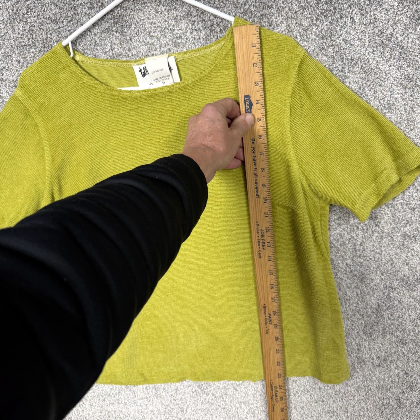 Vintage VINTAGE Talk of the Walk Blouse M Lime Green Knit Short Sleeve Casual Womens Size M / US 6-8 / IT 42-44 - 2 Thumbnail