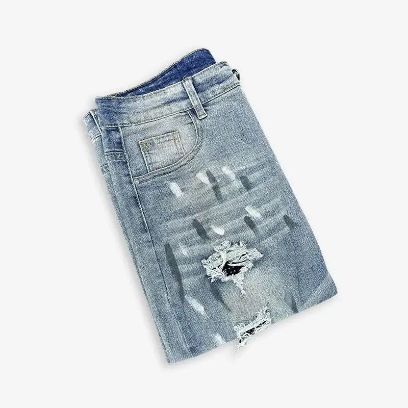 Japanese Brand × Vintage Ripped Skinny Jeans Y2k Hip Hop Patchwork Fashion Size US 31 - 4 Thumbnail
