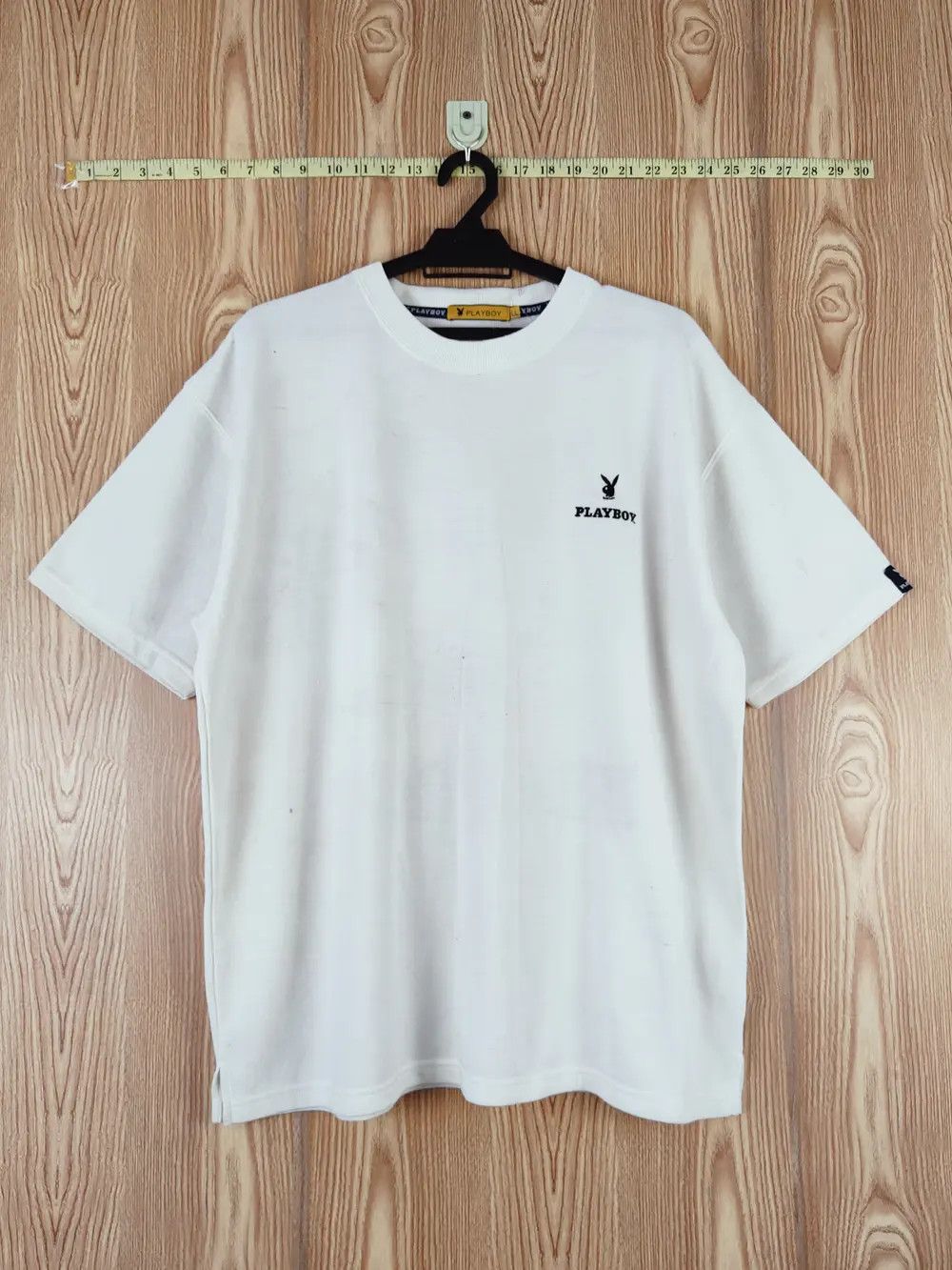 Playboy Playboy vintage White Short Sleeve T-shirts #W590 Size US L / EU 52-54 / 3 - 11 Thumbnail