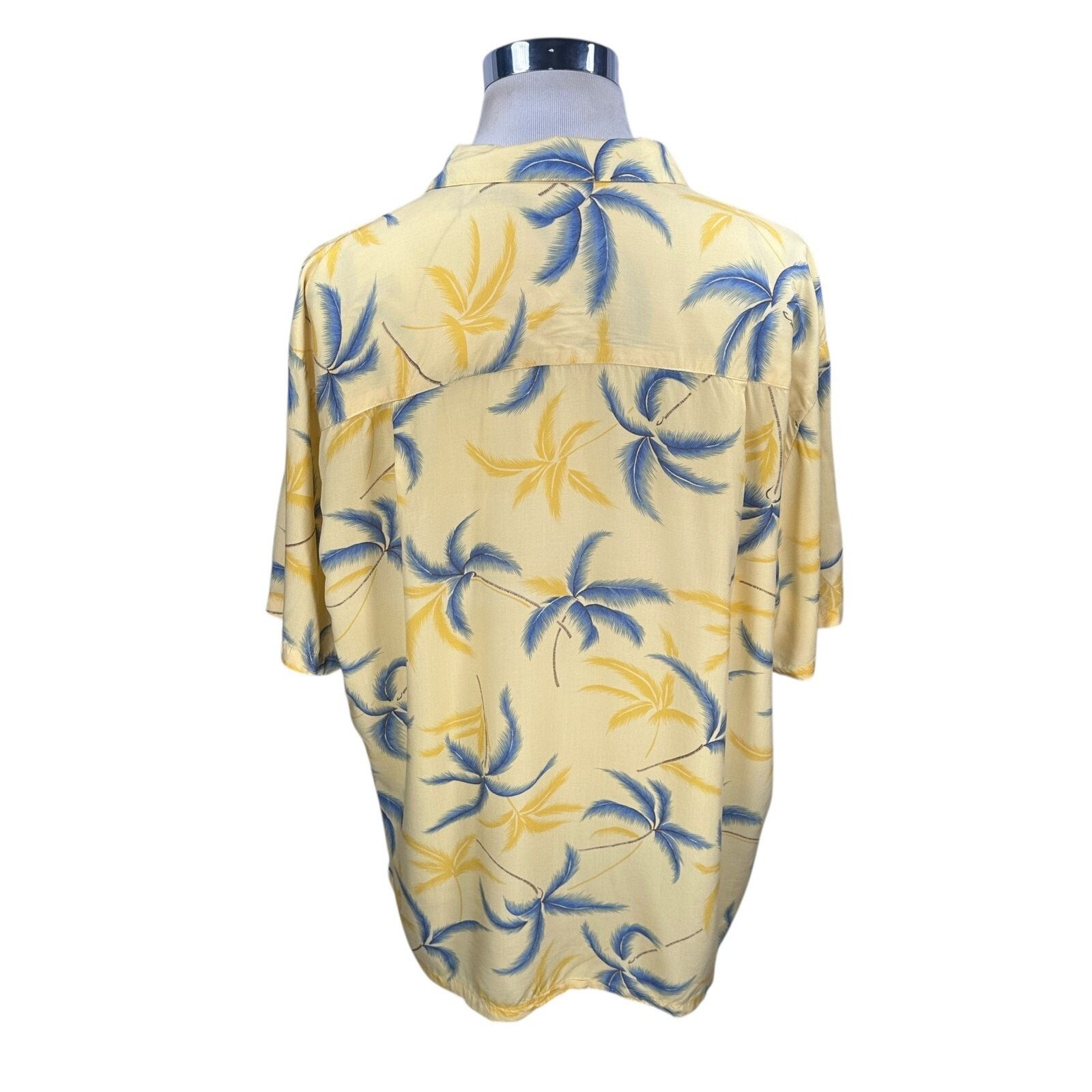 Paradise Found Vintage Paradise Found Hawaiian Shirt XXL Yellow Palm 80s Size US XXL / EU 58 / 5 - 5 Thumbnail