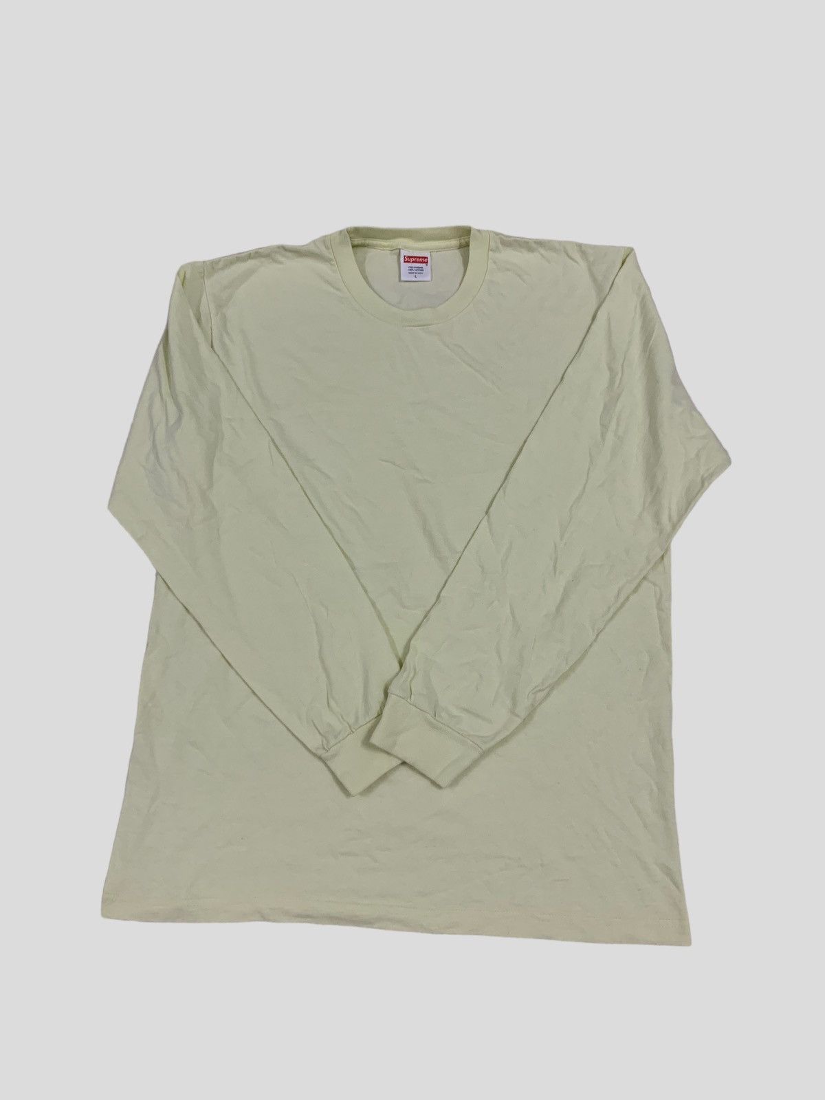 Supreme SUPREME PLAIN YELLOW TEE Size US L / EU 52-54 / 3 - 1 Thumbnail