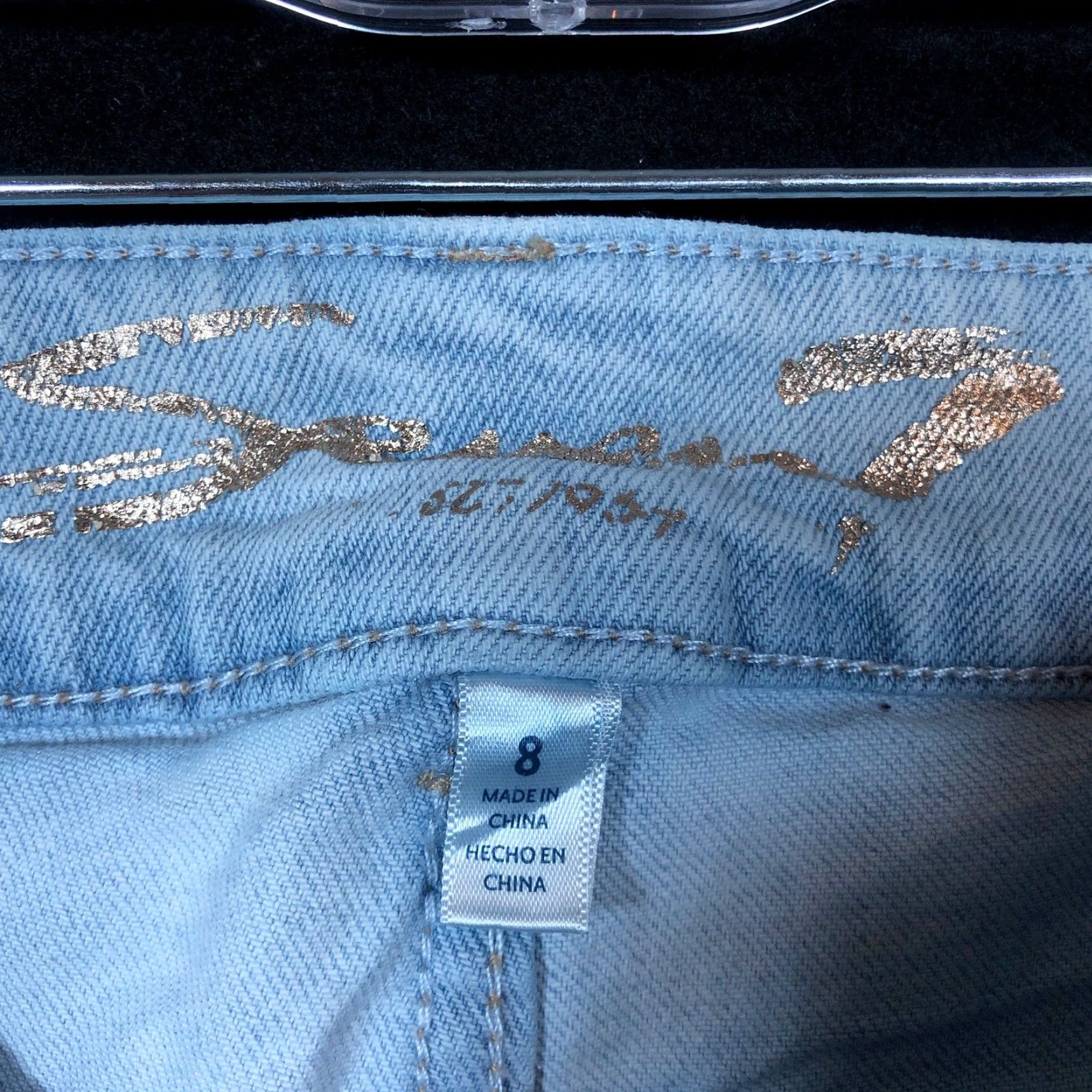 Vintage Seven7 Womens Jeans Blue Denim Distressed Weekend Slim Fit Raw Hems Stretch 8 Size 30" / US 8 / IT 44 - 4 Thumbnail