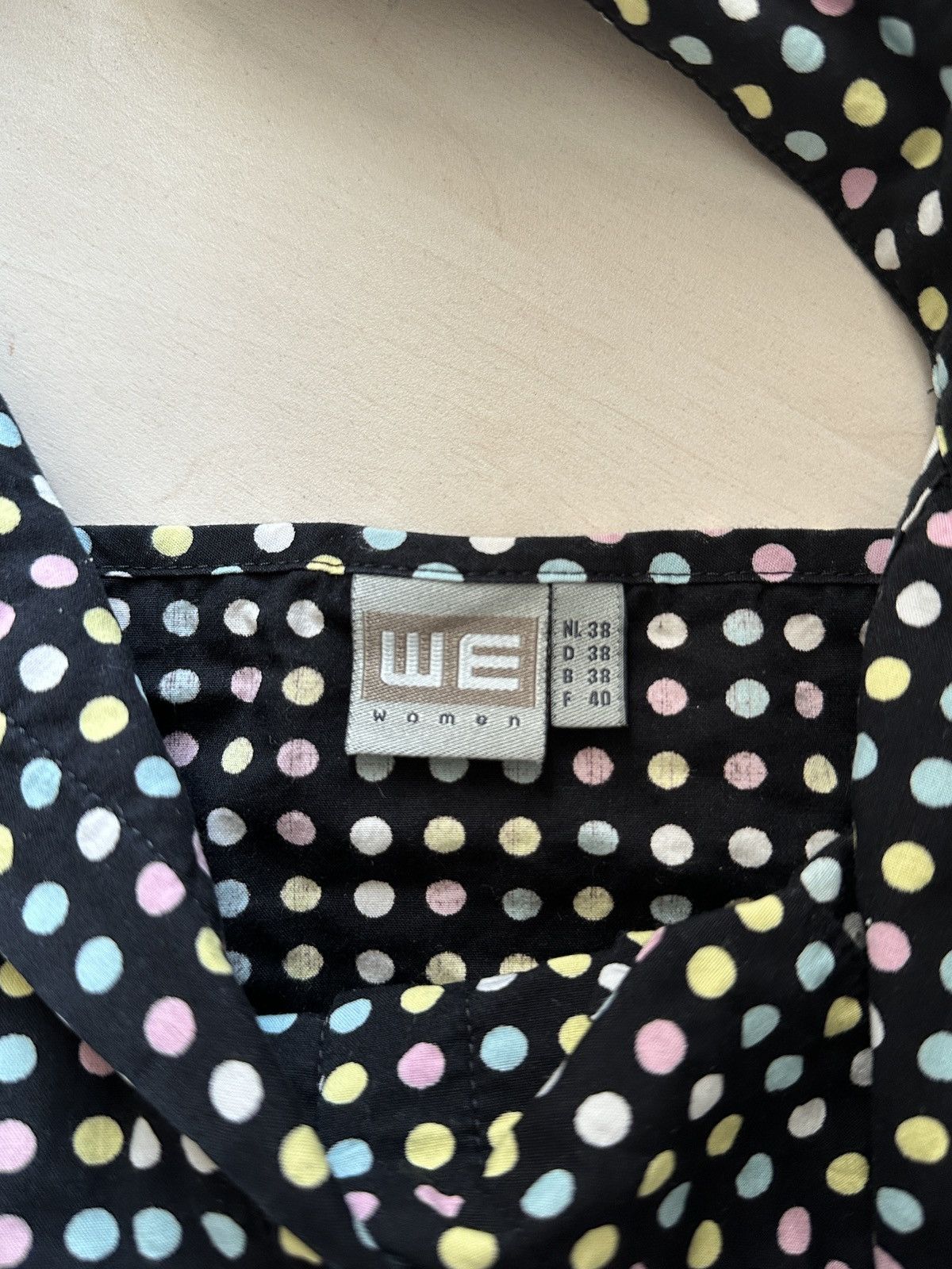 20471120 × Japanese Brand Sexy Halter Polka Dot Sleeveless V-neck Collared Top 00s Size M / US 6-8 / IT 42-44 - 8 Thumbnail