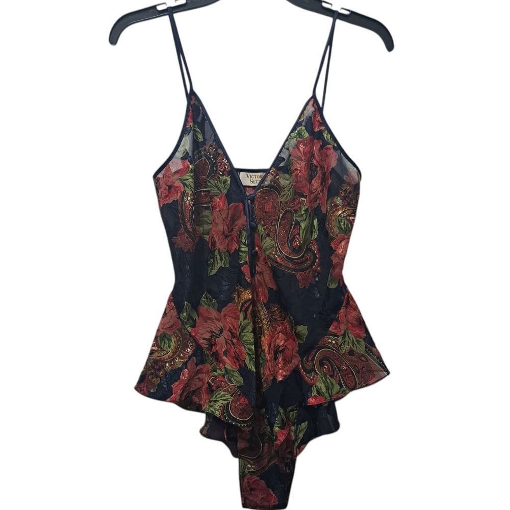 Victoria's Secret Vintage Victoria's Secret Floral Intimates Y2K Bodysuit Smal Size S / US 4 / IT 40 - 2 Thumbnail