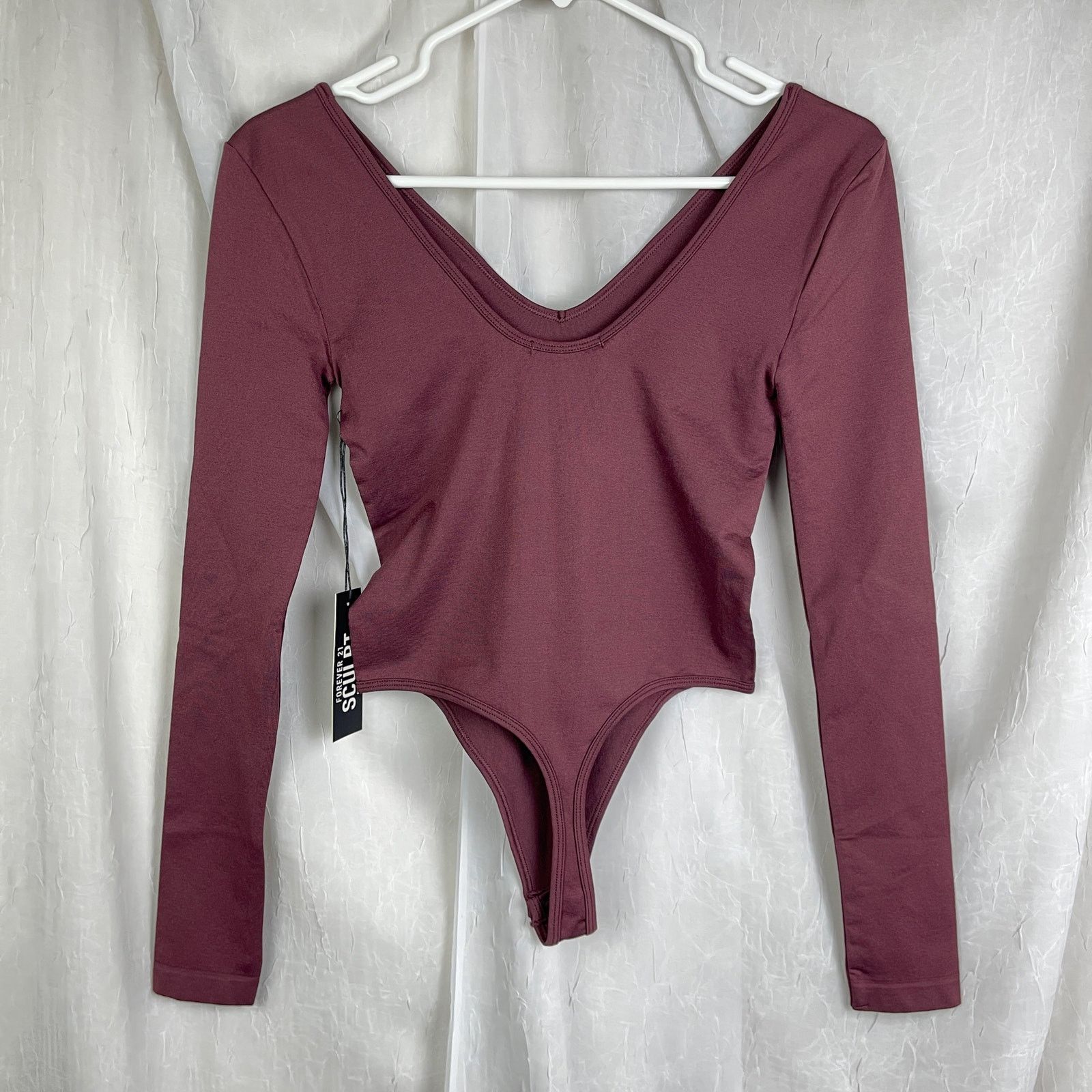 Forever 21 Forever 21 Sculpt Butter Seamless Thong Bodysuit V Purple S Size S / US 4 / IT 40 - 22 Thumbnail