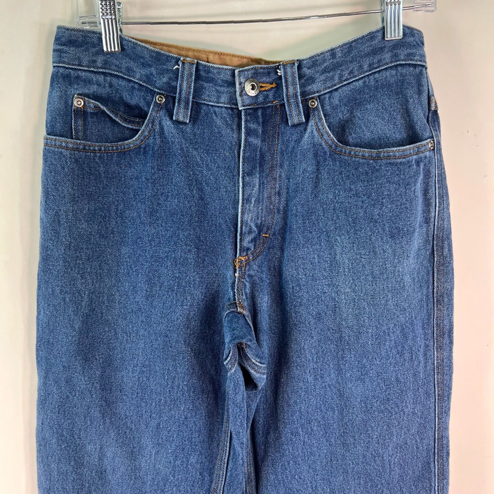 CO Duluth Trading Co Mens Low Rise Flat Front Blue Denim Straight Jeans Size 30X32 Size US 30 / EU 46 - 3 Thumbnail