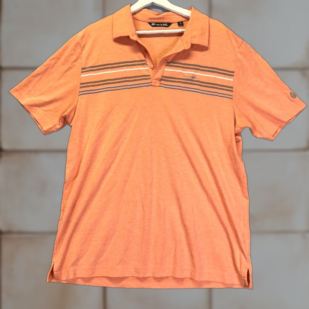 TravisMathew Travis Mathew Polo Shirt Men XL Golf Pale Orange Performance Stretch Shirt Size US XL / EU 56 / 4 - 1 Thumbnail