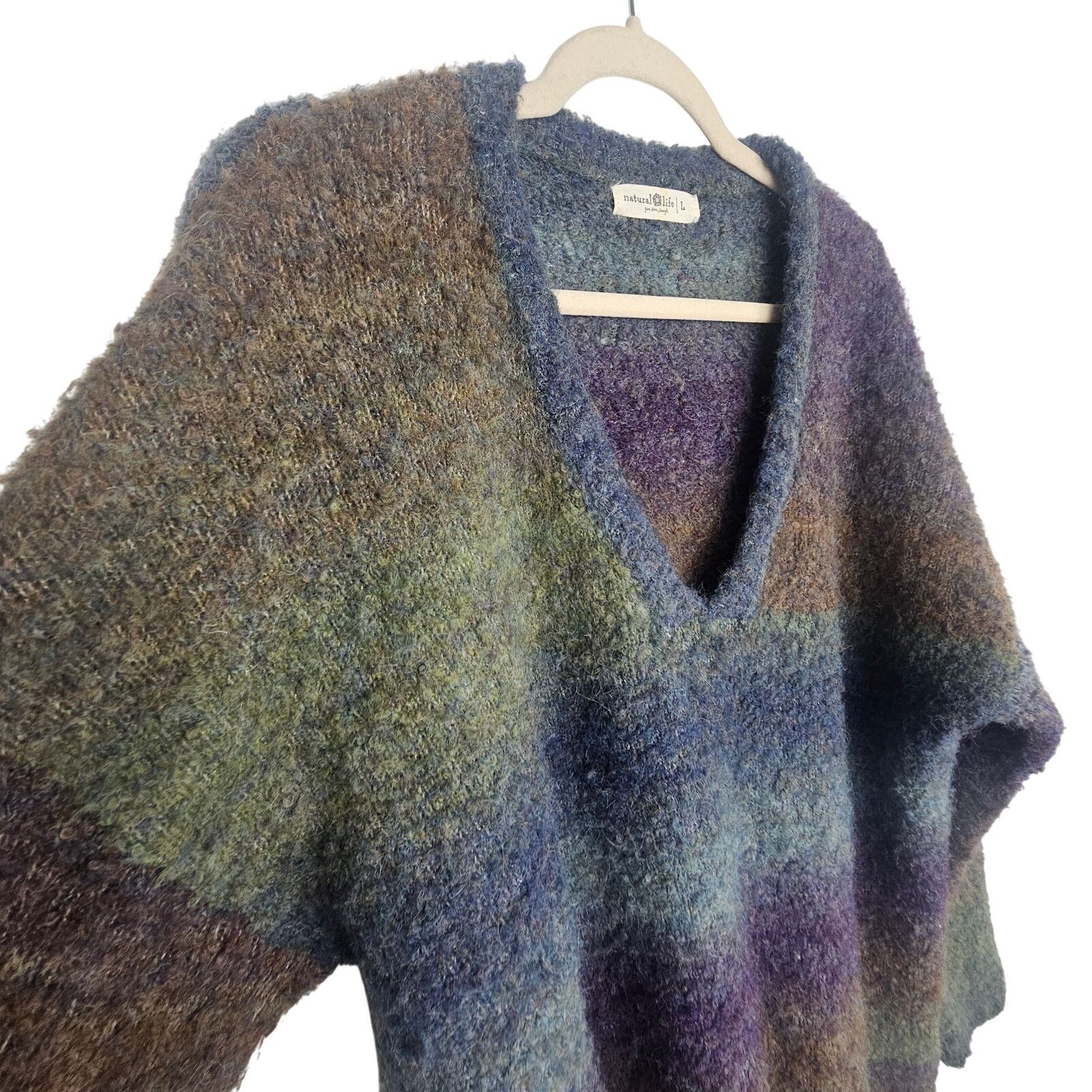 Natural Issue Natural Life Earthy V-Neck Sweater Granola Girl Forest Fairy Size L / US 10 / IT 46 - 5 Thumbnail