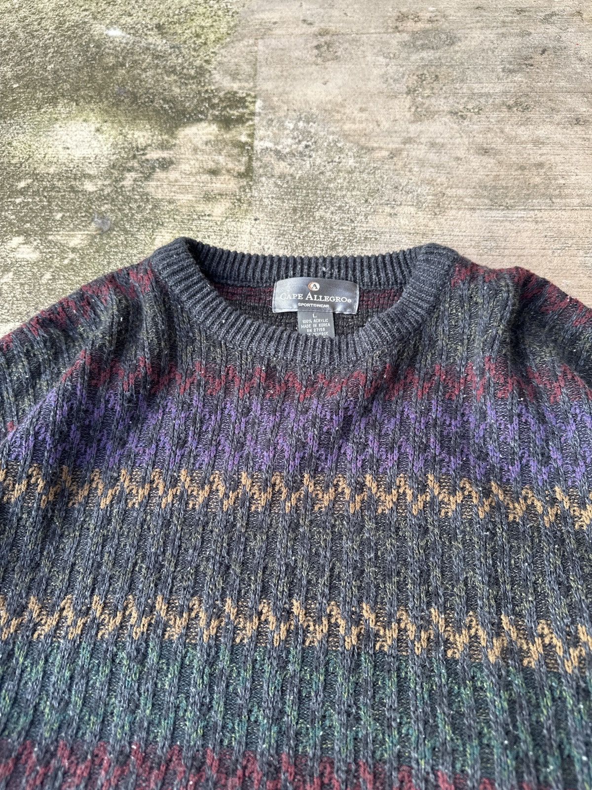 Coogi × Vintage Vintage 90s Striped Knitwear Sweatshirt Coogi Tosani Size US L / EU 52-54 / 3 - 4 Thumbnail
