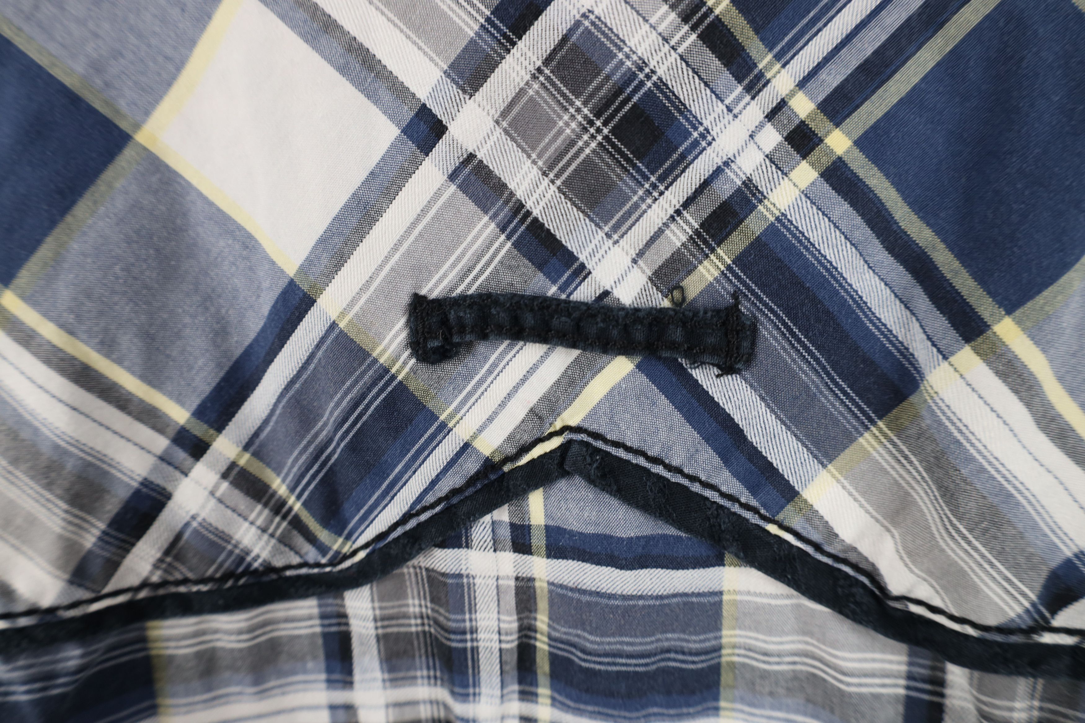 Vintage Buckle BKE Fit Thick Stitch Collared Button Shirt Blue Plaid Size US XXL / EU 58 / 5 - 11 Thumbnail